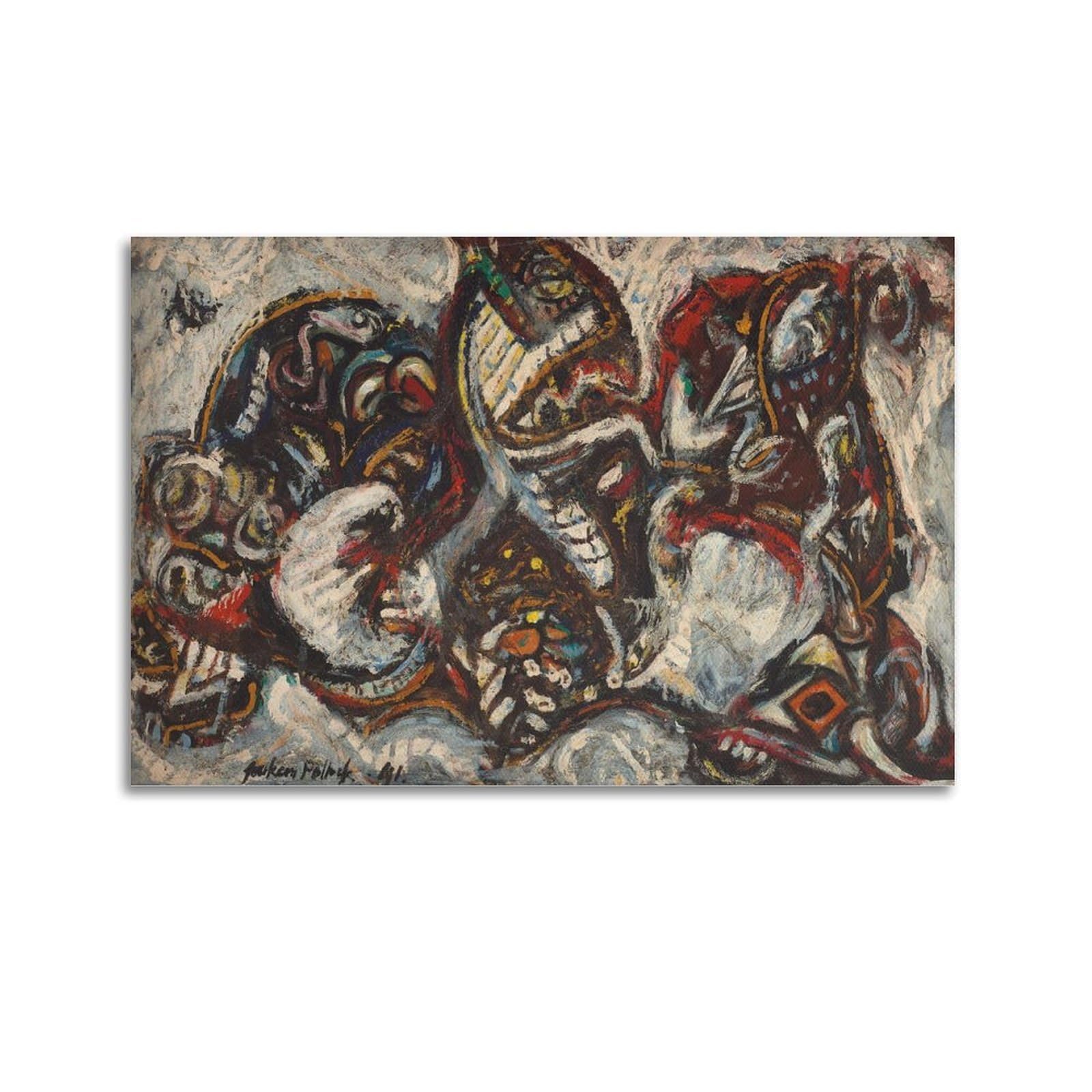 xiaoxiaoshen Jackson Pollock Abstract Expressionist Canvas Poster Wall Art Prints Room Aesthetic Murals Bedroom And Living Decorations 24x36inch(60x90cm)