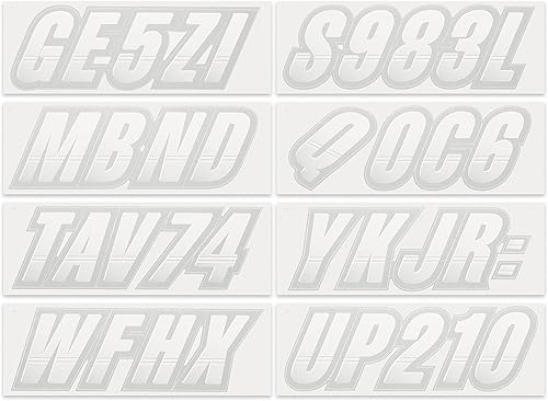 Miniatura 3 de STIFFIE Techtron Calcomanías adhesivas alfanuméricas para números de identificación de matrícula, de 3 pulgadas (7.62 cm), para lanchas y motos