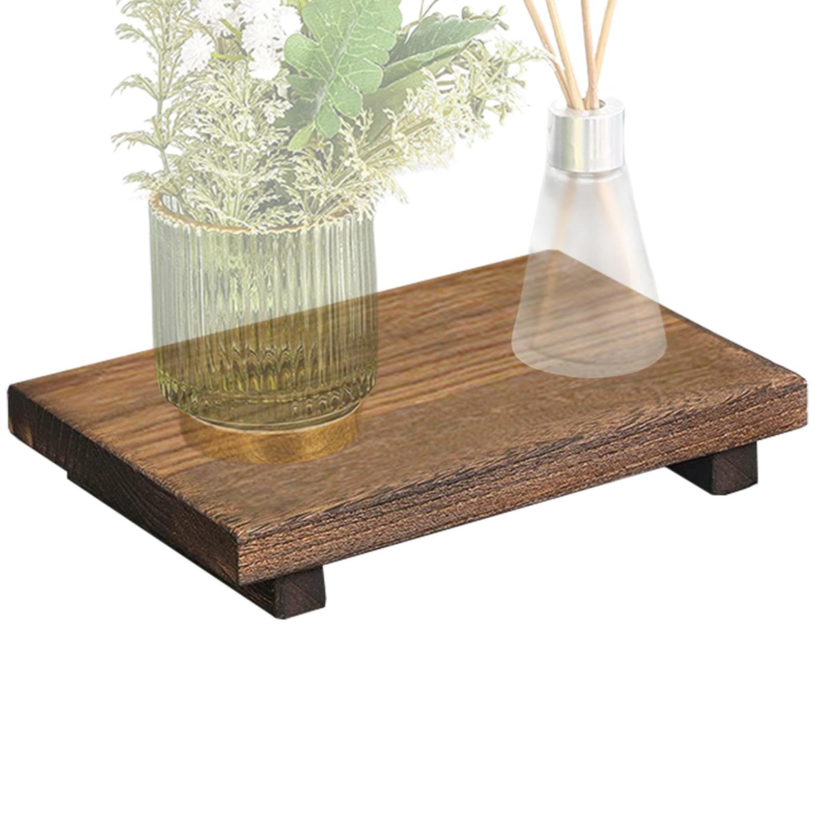RETON Portasapone in legno, vassoio per sapone vassoi per bancone della cucina, supporto per candela porta piante accessori da bagno (3, S/M/L