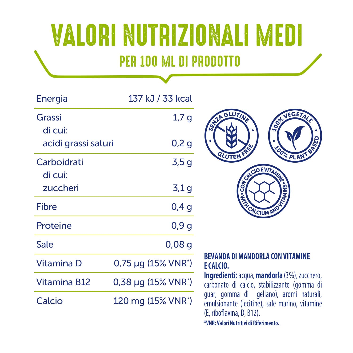 OraSì Bevanda Di Mandorla 1 Litro 12 Unità Alternativa vegetale al Latte con Mandorle Italiane Senza Lattosio E Glutine Naturale e Leggera Per Dieta Vegana E Preparazioni Dolci E Salate