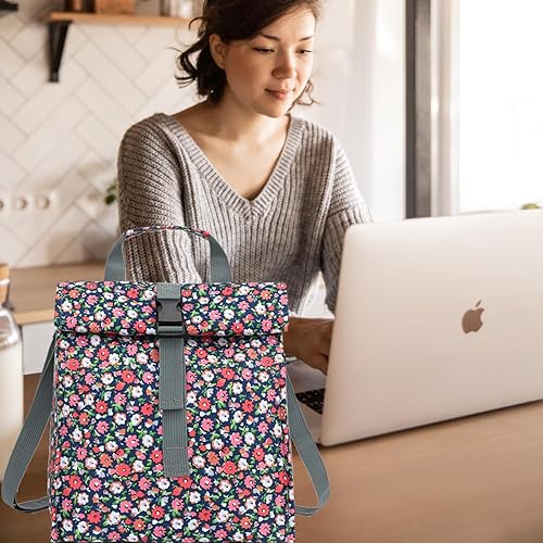 Miniatura 7 de Lonchera térmica para hombresmujeresniños, lonchera reutilizable con correa ajustable para el hombro, contenedor térmico para el almuerzo para