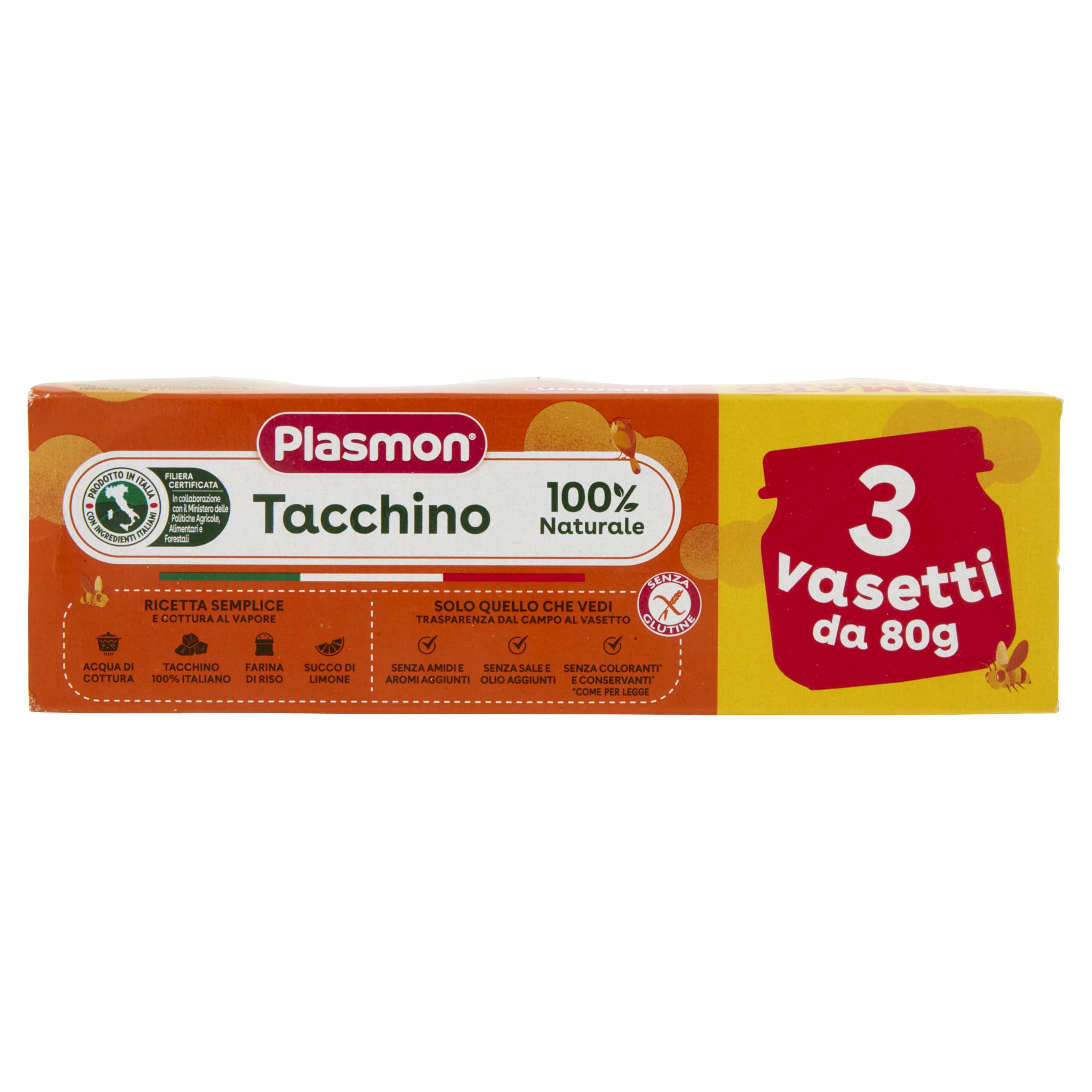 Plasmon Omogeneizzato Tacchino 3x80g (8 Confezioni)