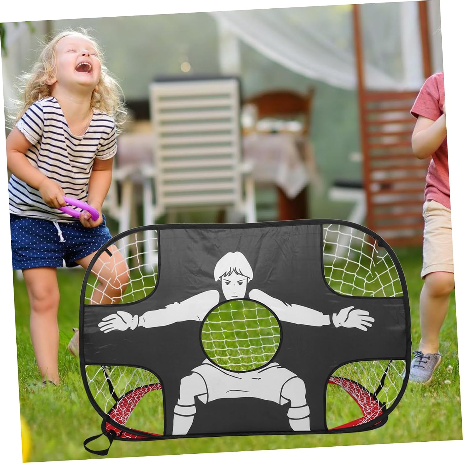 Abaodam Soccer Goal Net Portable Foldable Boys and Girls Soccer Training Mesh Grid Net for Outdoor Play