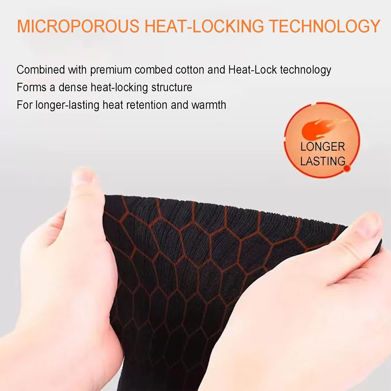 Electric Heated Socks for Men Women, USB Rechargeable Heated Socks, Winter Thermal Foot Warmers for Hunting Skiing Camping, 55 ℃/131 ℉