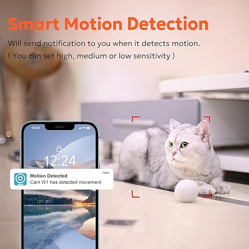 Miniatura 4 de owltron Cámara de seguridad para interiores 2K, cámara 360 para seguridad en el hogar con detección de movimiento, cámara de monitor de bebé con
