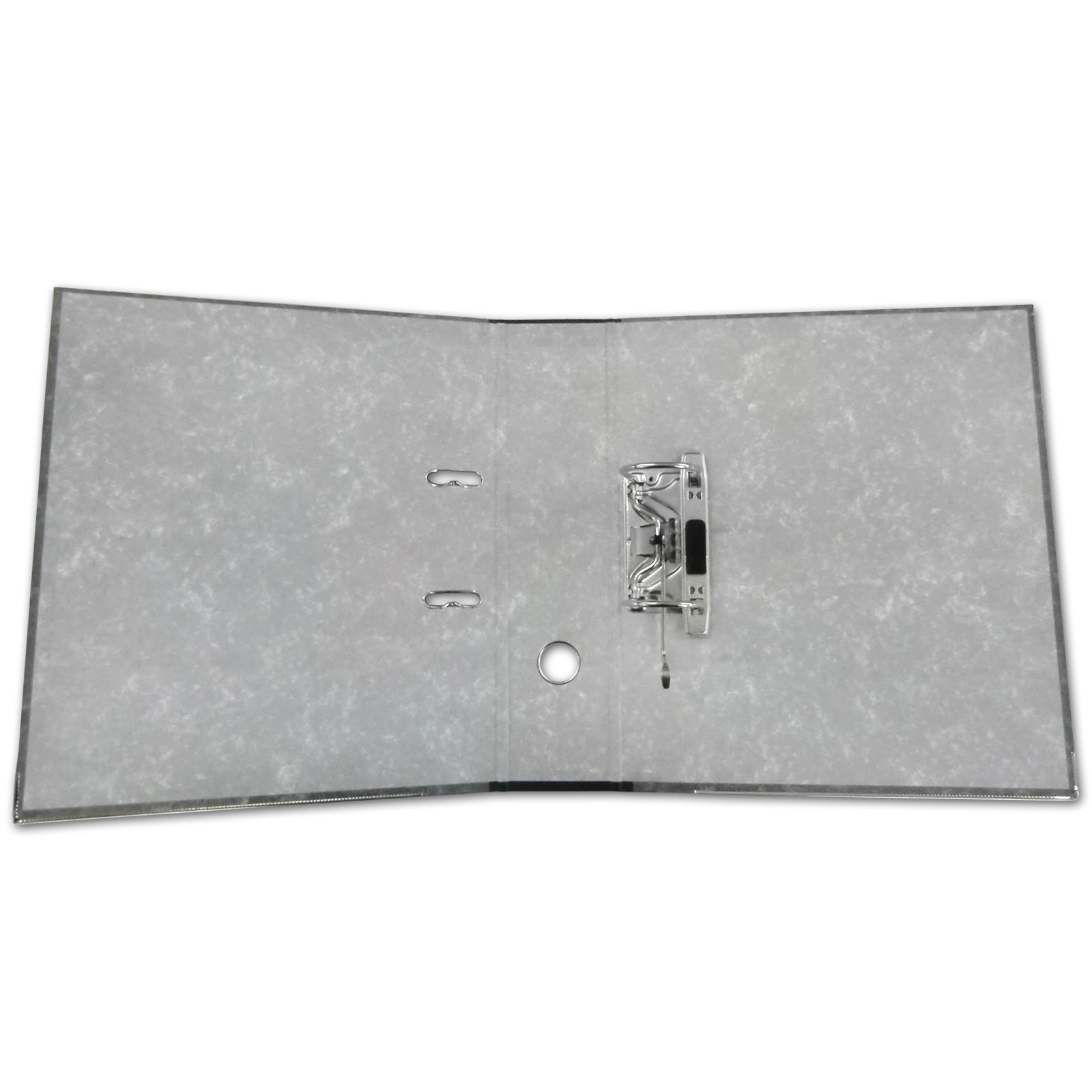 versando 60x breiter Ordner für DIN A4 schwarzer Rücken 8cm außen | Wolkenmarmor, Aktenordner mit Blauer Engel, schwarz (3 Karton)