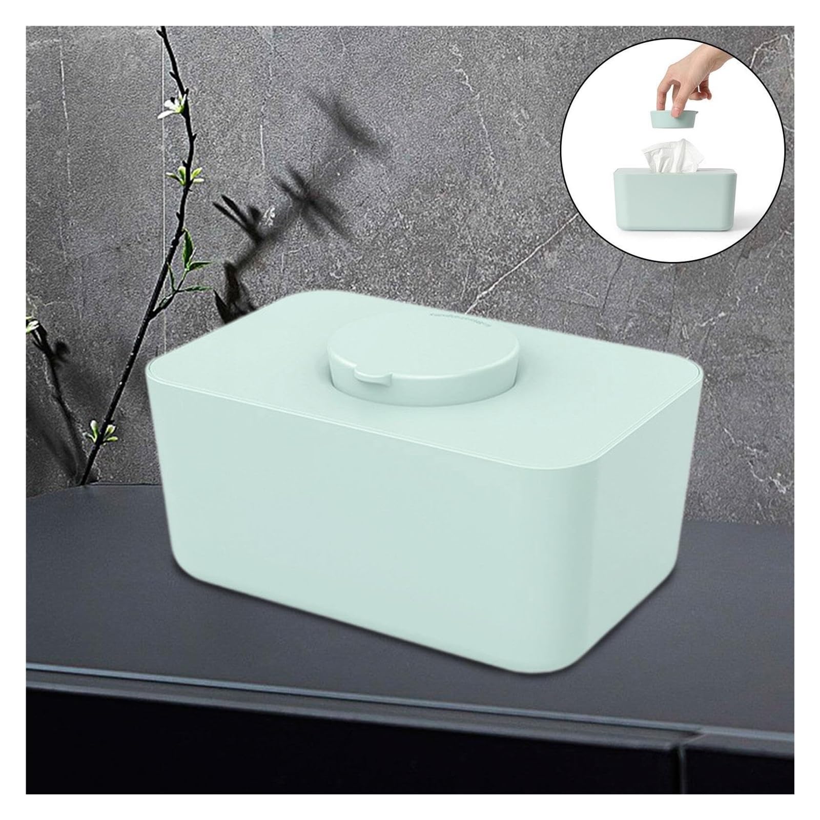 Porte-mouchoirs Boîte à mouchoirs, conteneur, accès Facile, Distributeur de Simples, étui Serviettes pour Une Nouvelle Maison