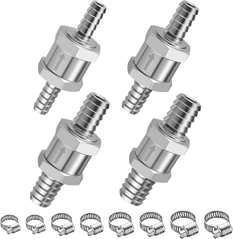 Kit de Válvulas de Retenção EVIL ENERGY 6 mm, 8 mm, 10 mm e 12 mm para Combustível, Diesel e Líquido de Arrefecimento – 4 peças
