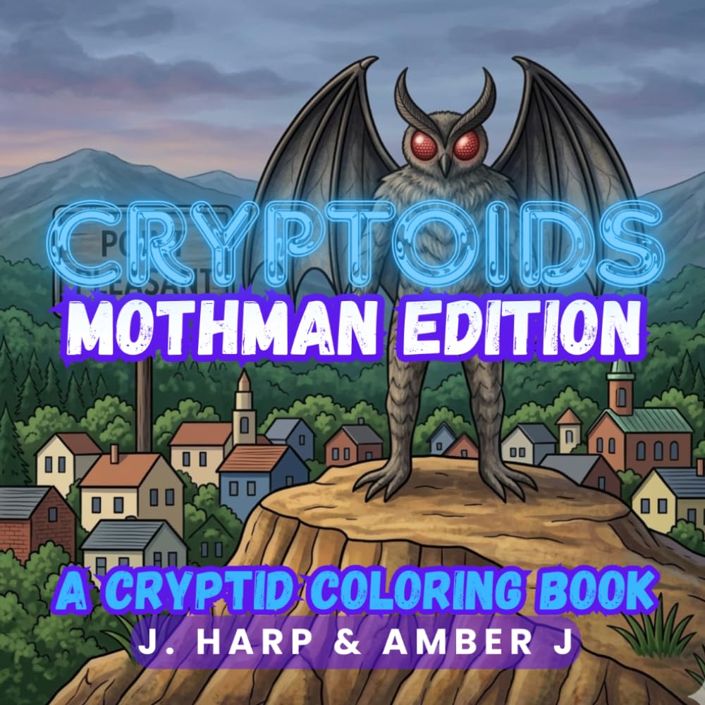 Cryptoids: Mothman Edition: A Cryptid Coloring Book for Adults: Paranormal Legends of Point Pleasant, Urban Myths, and Mysterious Monsters (The ... Gallery: Premium Adult Coloring Collection)