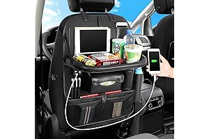 Premium Backseat Car Organizer with Built-in Cup Holders