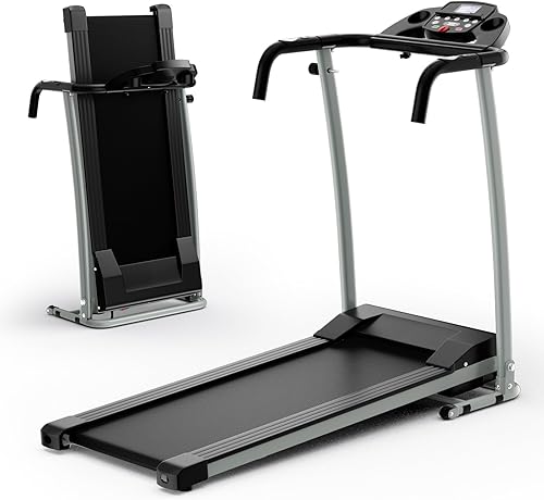 Miniatura 10 de Goplus Cintas de correr plegables para el hogar, caminadora plegable independiente con 12 programas preestablecidos, pantalla LCD ajustable,