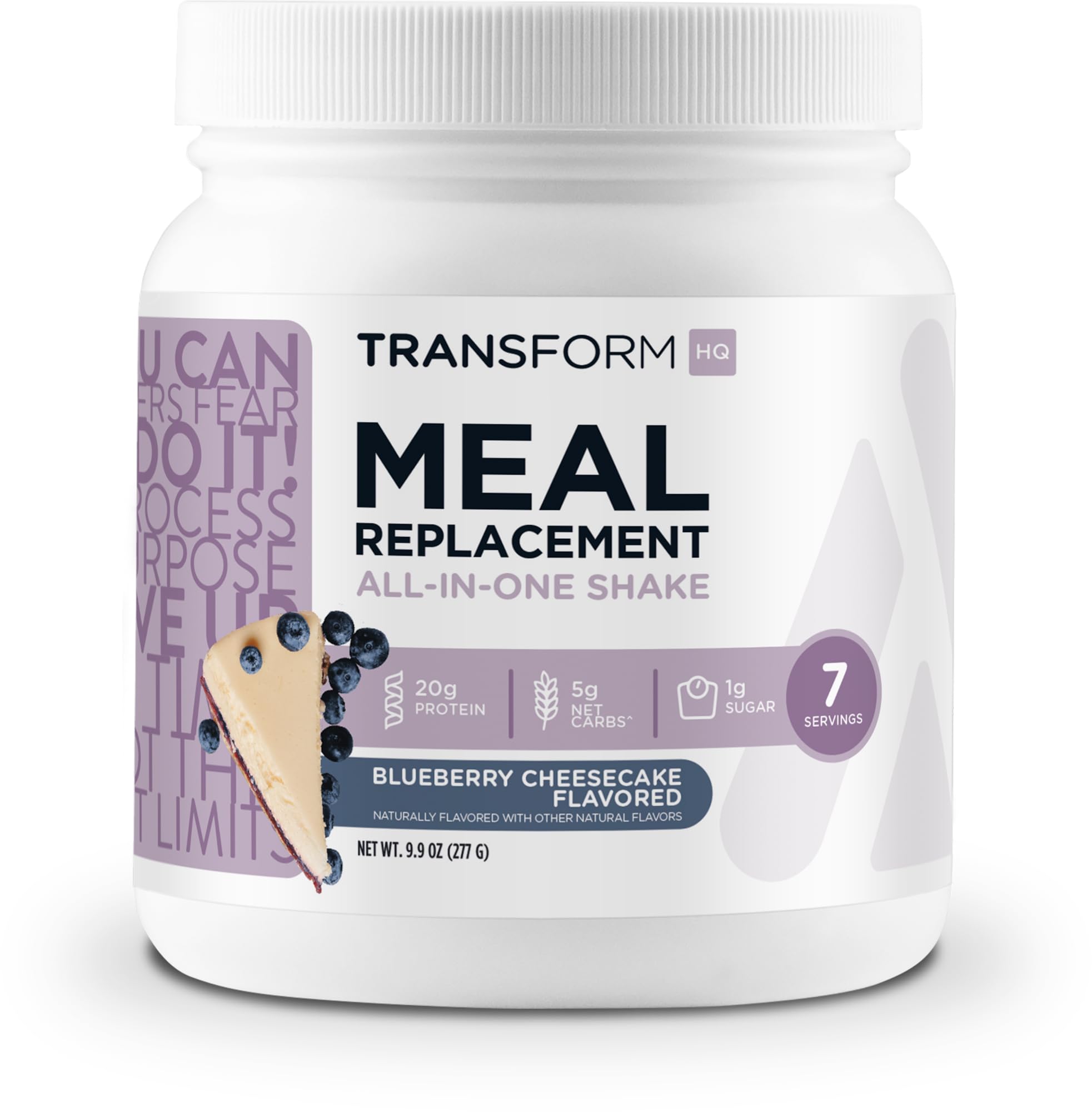 TransformHQ Meal Replacement Shake Powder 7 Servings (Blueberry Cheesecake) - Gluten Free, Non-GMO