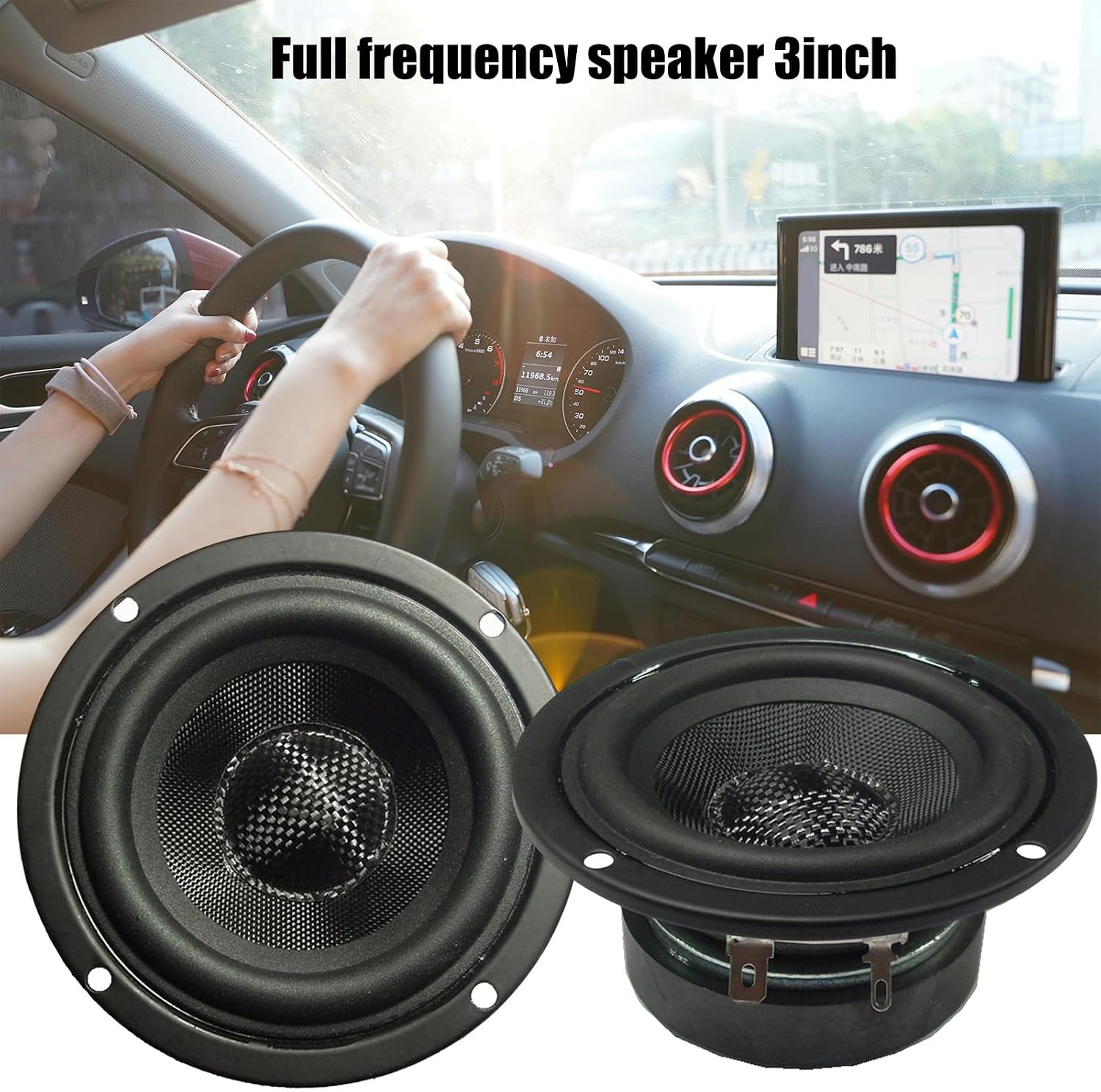 Enhances Bass 3inch Woofers Subwoofer HiFi Speakers HiFi Sound Fiberglass Constructions 4Ohm 15W Rating Speakers Box Component