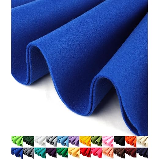 Barcelonetta | Felt Fabric | 72" Wide | 1.6mm Thick | Acrylic & Soft | Felt by the Yard | Felt for DIY Crafts, Projects, Sewing (Royal Blue, Half Yard)