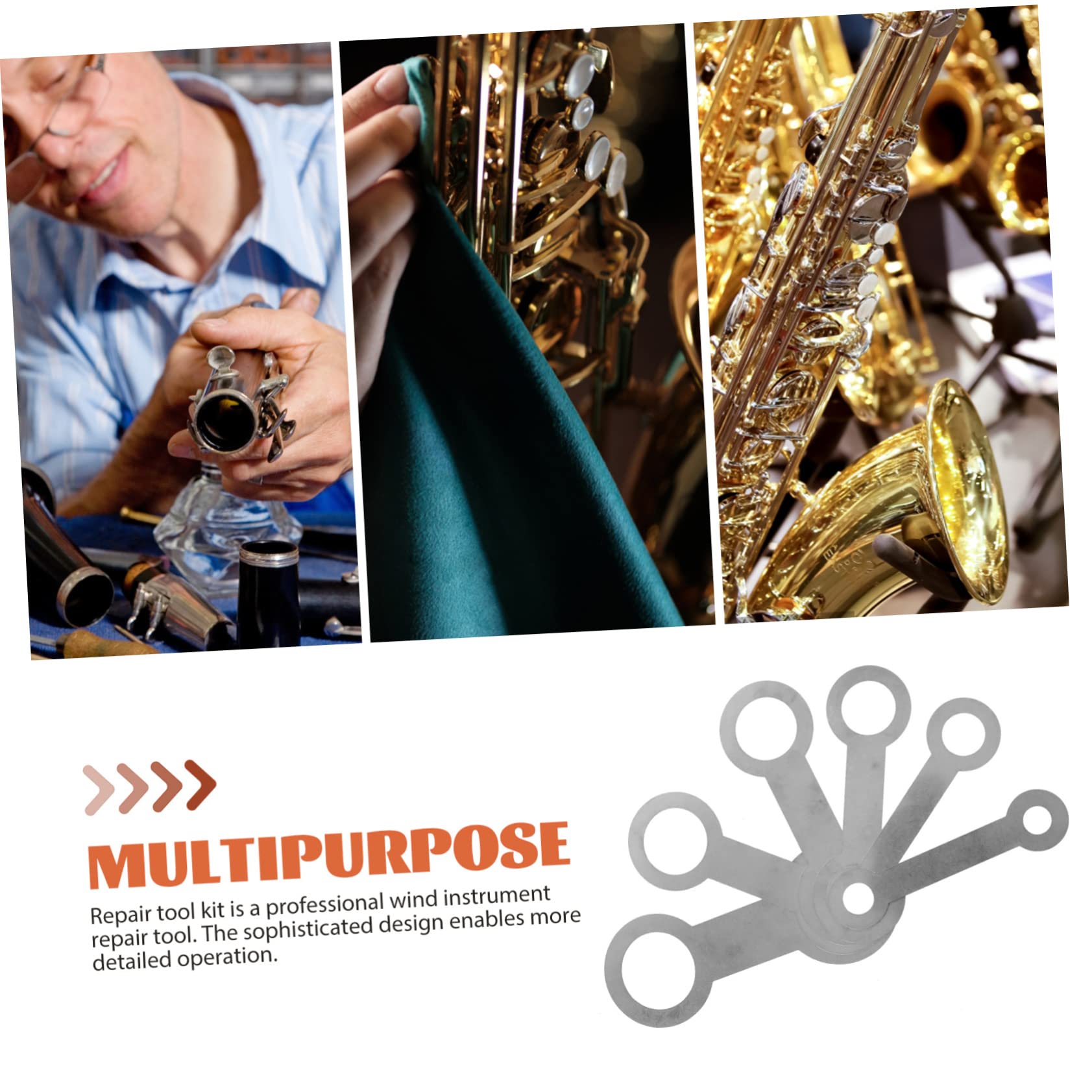 TOYANDONA Reparaturset Für Blasinstrumente Werkzeugen Kompaktem Design Und Vielseitiger Anwendung Für Saxophone Klarinetten Oboen Und Flöten Reparaturwerkzeug Für Musikinstrumente