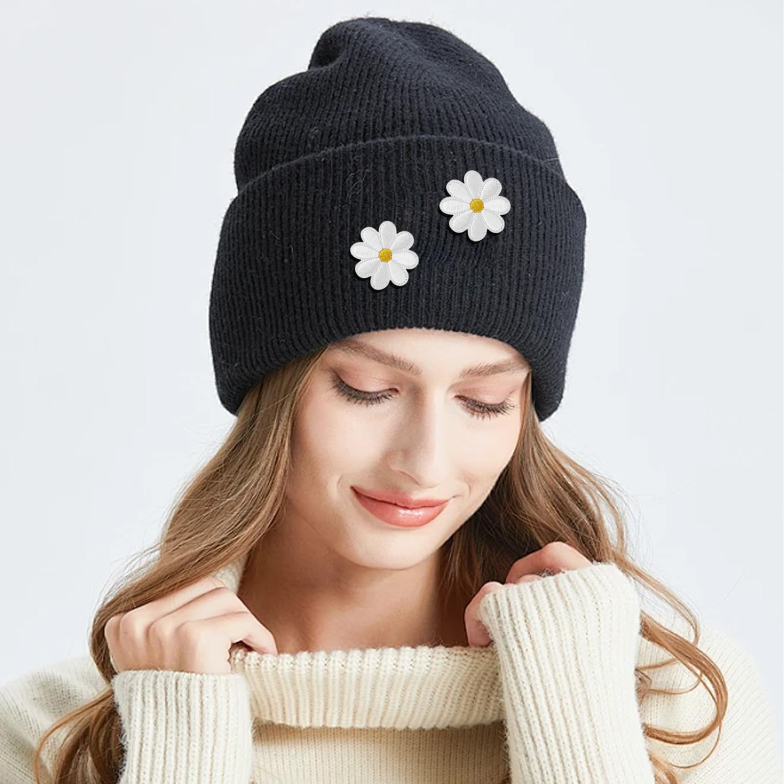 40 Toppe Termoadesive A Forma Di Margherita - Bianche Per Decorare E Riparare Vestiti - Foto 6