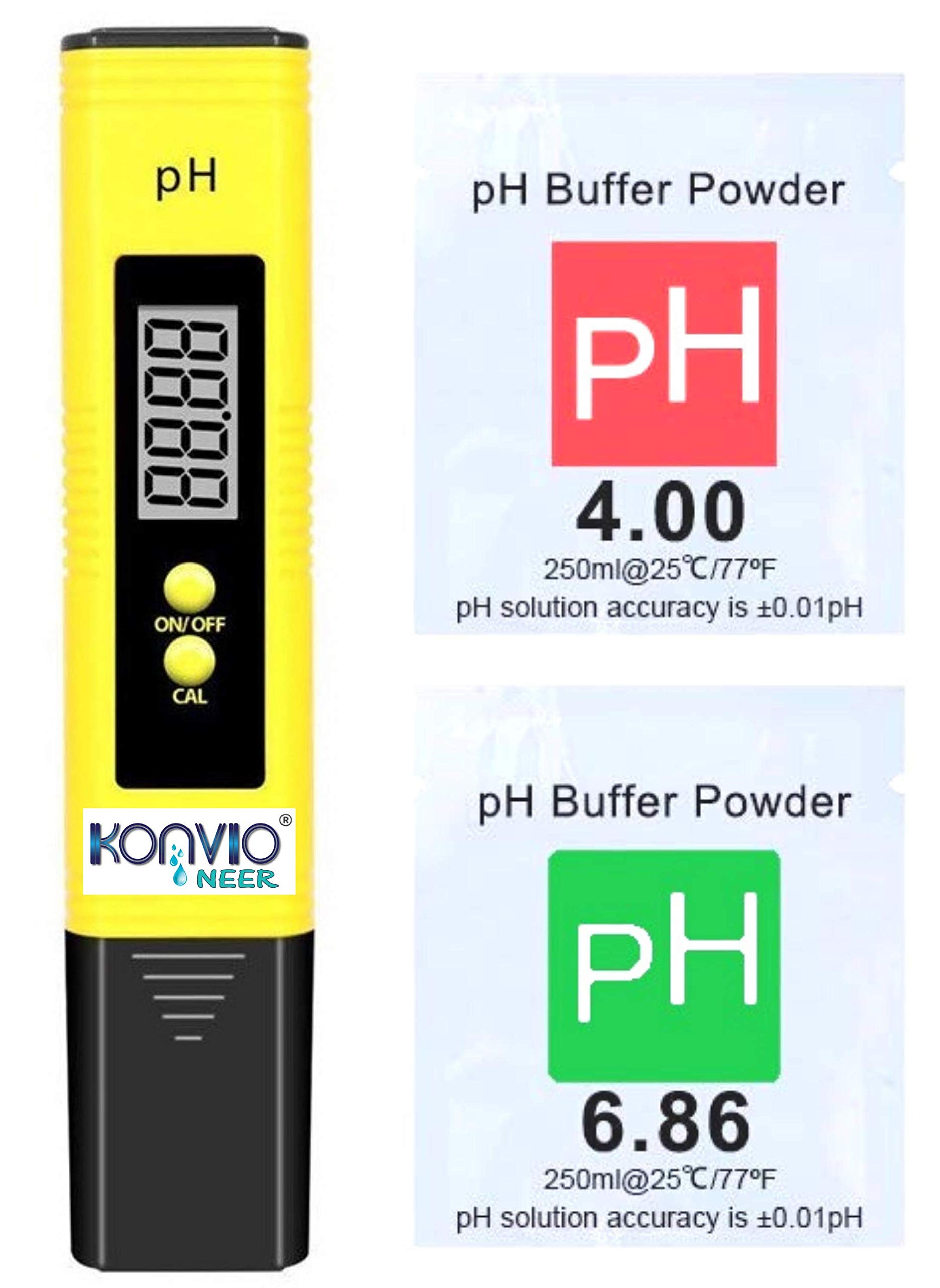 KONVIO NEER LCD Display pH Meter for Water Testing Digital LCD Pocket Pen Type Purity Tester for Filter Pool Aquarium Measuring Instrument with Buffer Solution (B08JZ6SXM9) Amazon Price History, Amazon Price Tracker
