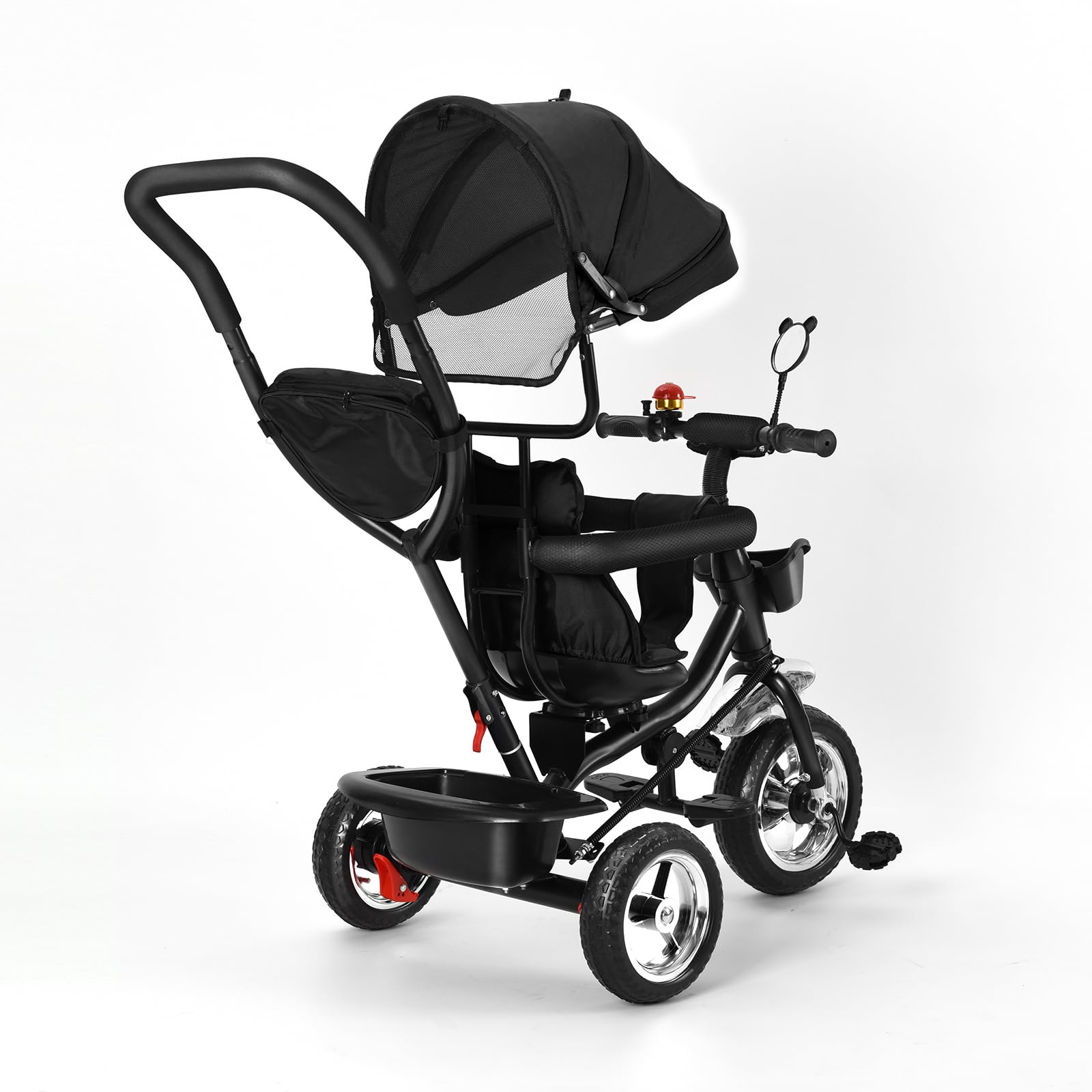 Tricycle évolutif pour enfants avec canne parentale ajustable - Roues Tricycle évolutif pour enfants avec canne parentale ajustable - Roues