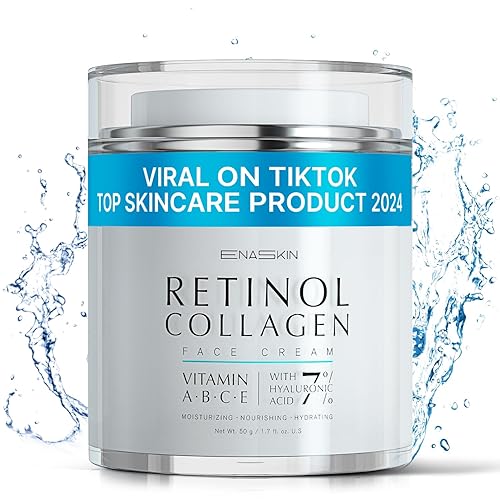 EnaSkin Crema de retinol para arrugas crema de colágeno facial para tensar la piel - Hidratante facial antienvejecimiento día y noche para mujeres y