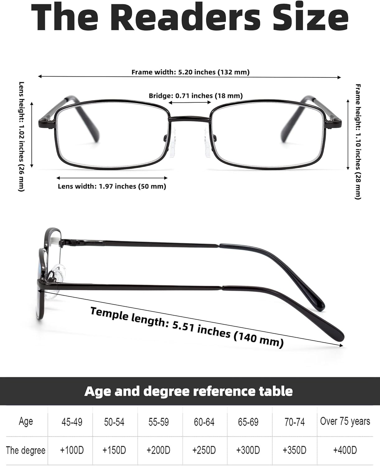 6-Pack Metal Reading Glasses Blue Light Blocking Spring Hinge Readers Lightweight Sturdy Comfortable - Image 5