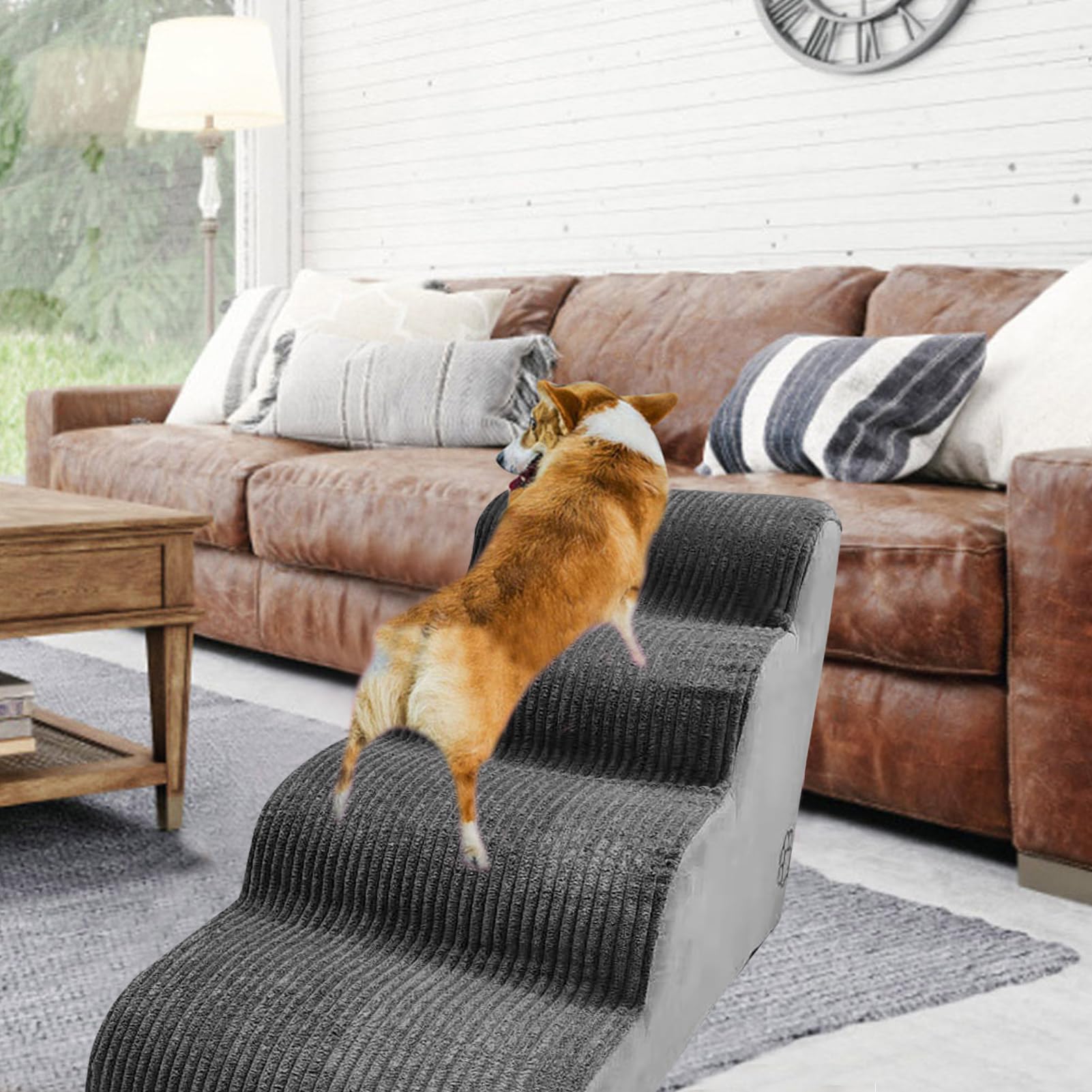 Gradini per animali domestici | 4 Tiers Cats High Density Foam Steps per | divano – per gatti resistente per la casa per allenamento, rimovibile per interni per arrampicata su divani alti