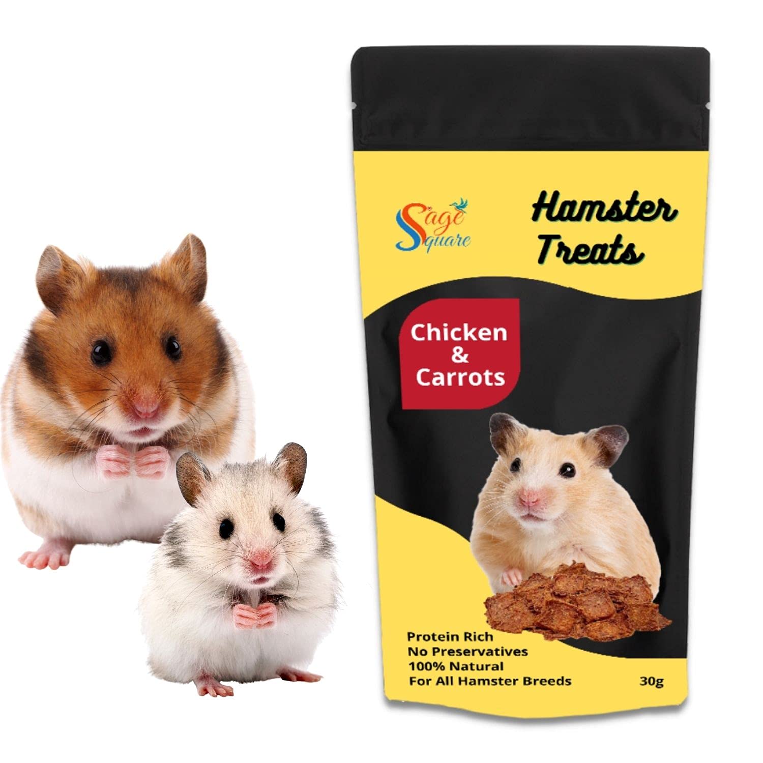 Sage Square Chicken & Carrot Hamster Treat, Crunchy Protein Rich Snack 30g (B092VZ73DN) Amazon Price History, Amazon Price Tracker