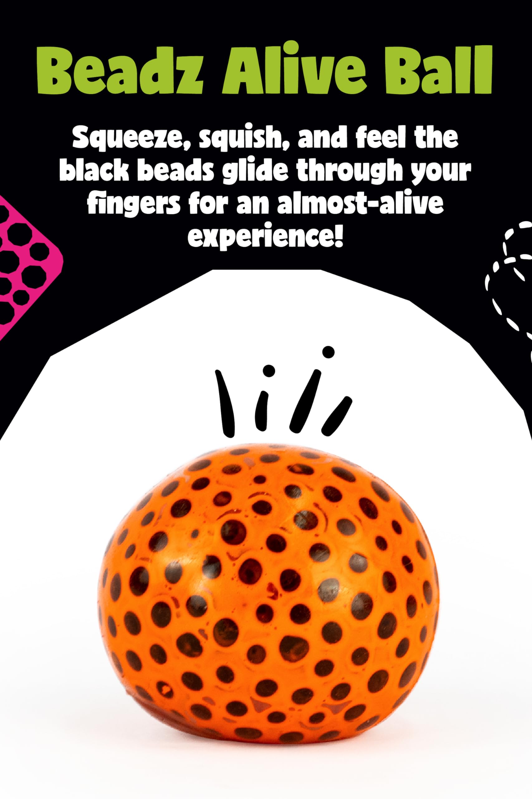 Keycraft Beadz Alive Riesen-Ball – Sensorisches Fidget-Spielzeug, Stressabbauend, Für Kinder & Erwachsene (zufällige Farbe)