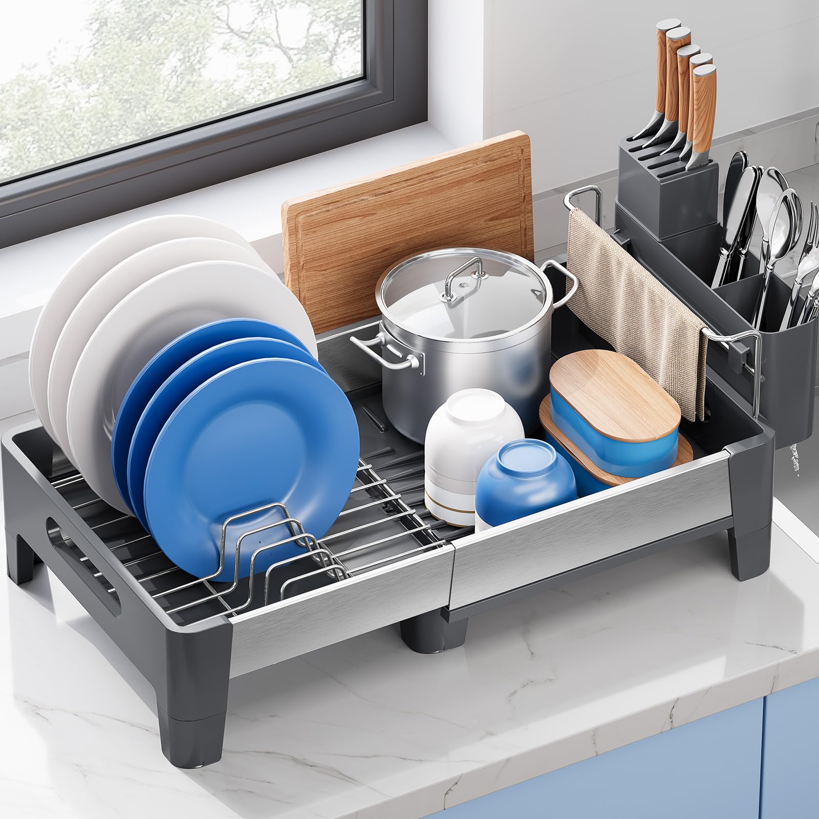 Urackify Expandable Dish Drying Rack