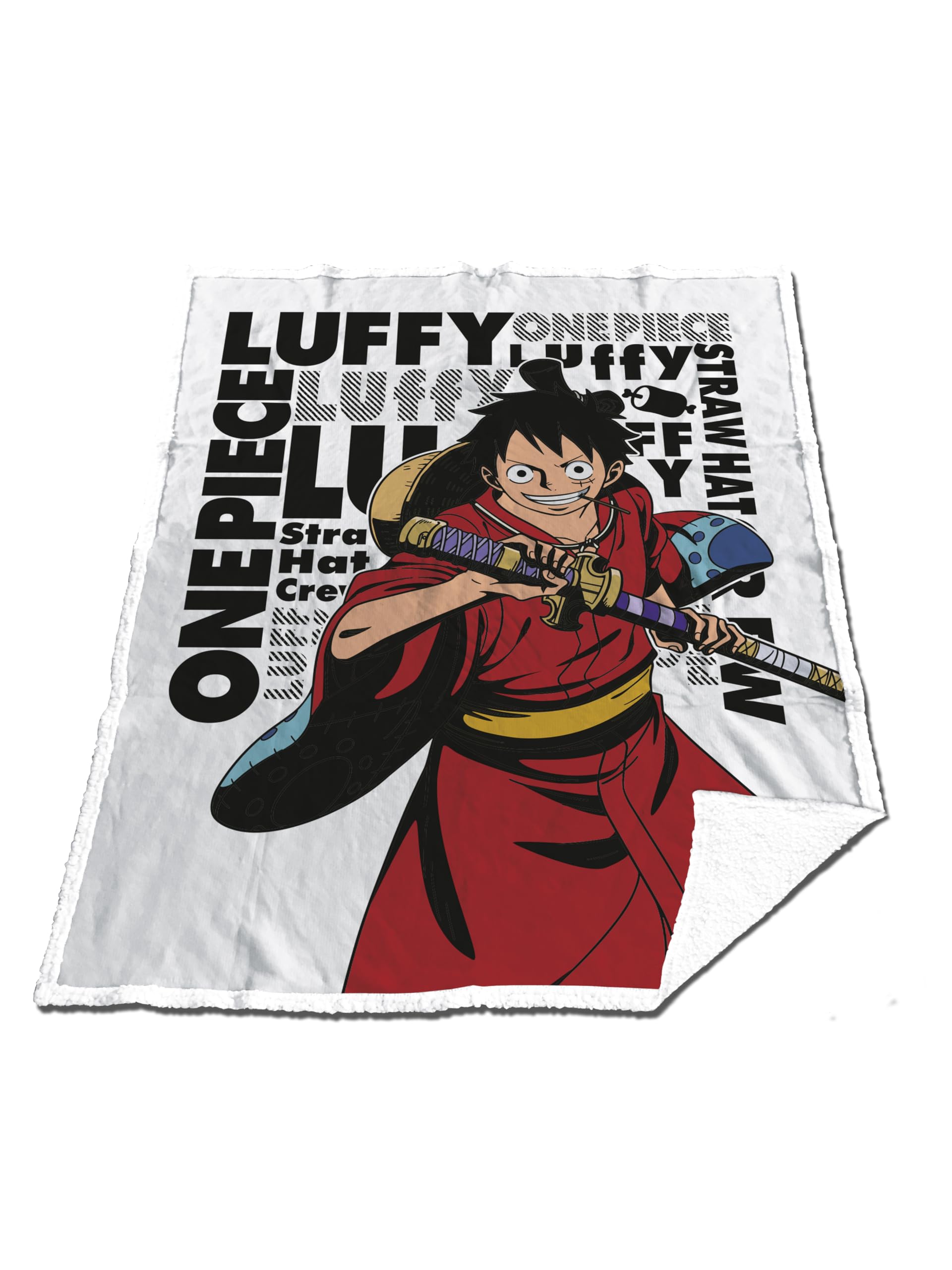 Couverture Sherpa One Piece pour soirée cocooning et manga