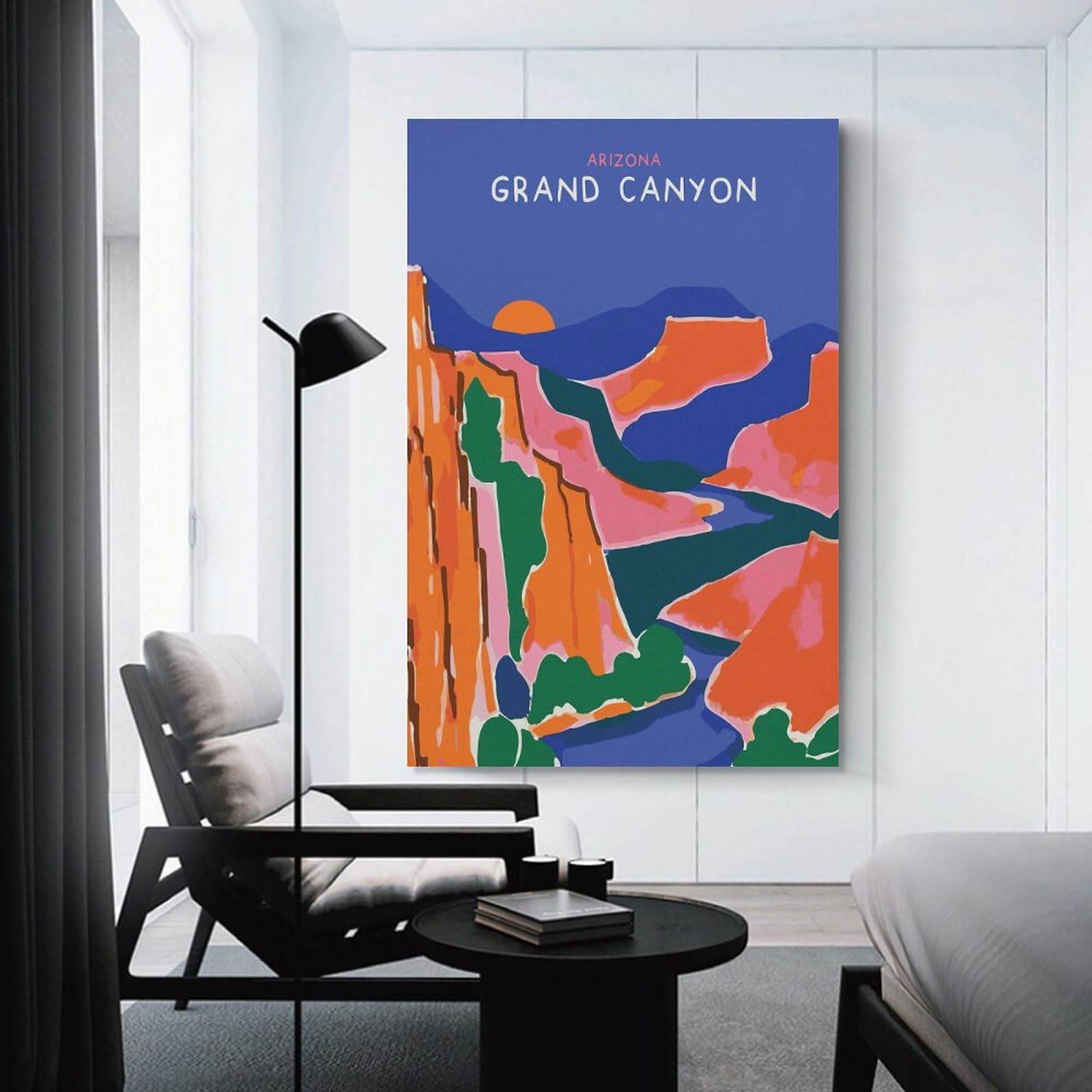 Junmoney Arizona Grand Canyon Canvas Art Print, 12x18inch(30x45cm), for Home Walls, Creative Rooms Or Shared Spaces, Decorative Artwork with Broad Appeal