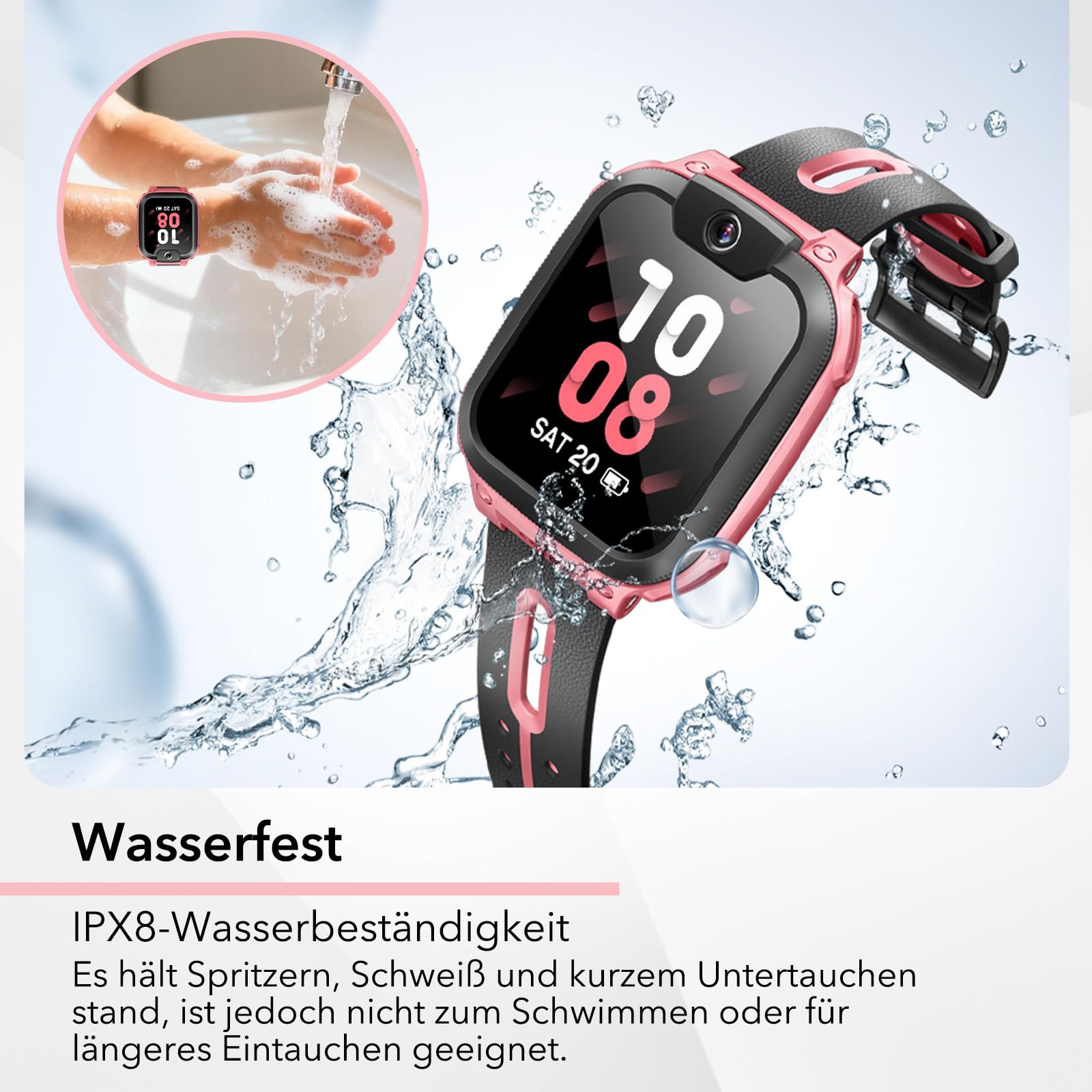 imoo Z1 Smartwatch Kinder mit GPS und Telefonuhr,4G Video & Phone Call Grün | imoo Kids Smartwatch Junge,Spielerfreier Schulmodus,IPX8 wasserdicht für Händewaschen,SIM,Familie Chat,Schrittzähler,SOS