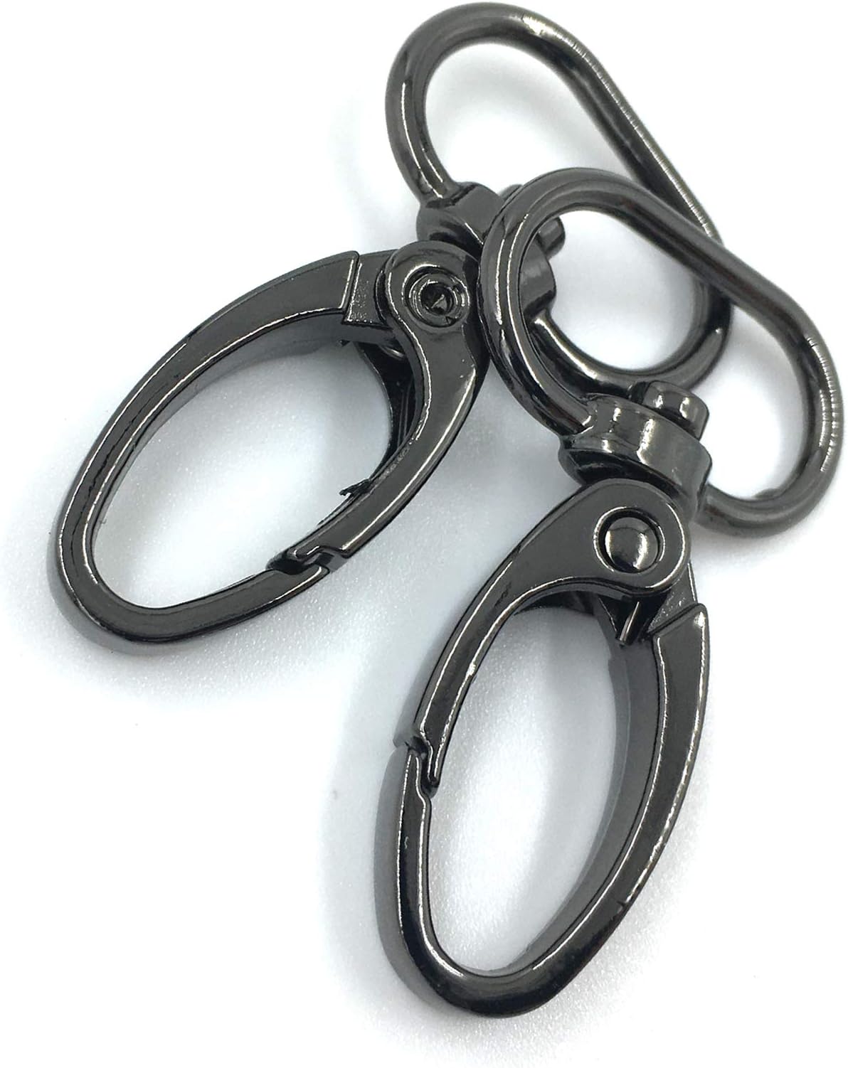 15 Pcs 20mm Inside Diameter Oval Ring Lobster Clasp Claw Swivel for Strap Push Gate Lobster Clasps Hooks Swivel Snap Fashion Clips (3/4 inch, Gunmetal)