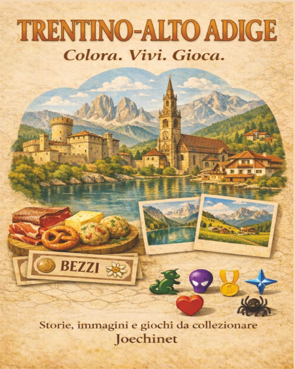 Trentino Alto Adige: Colora, Vivi, Gioca: Libro da colorare e da vivere: racconti, illustrazioni e gioco da tavolo fai-da-te ispirato al Trentino Alto ... – L’Italia da scoprire regione per regione)