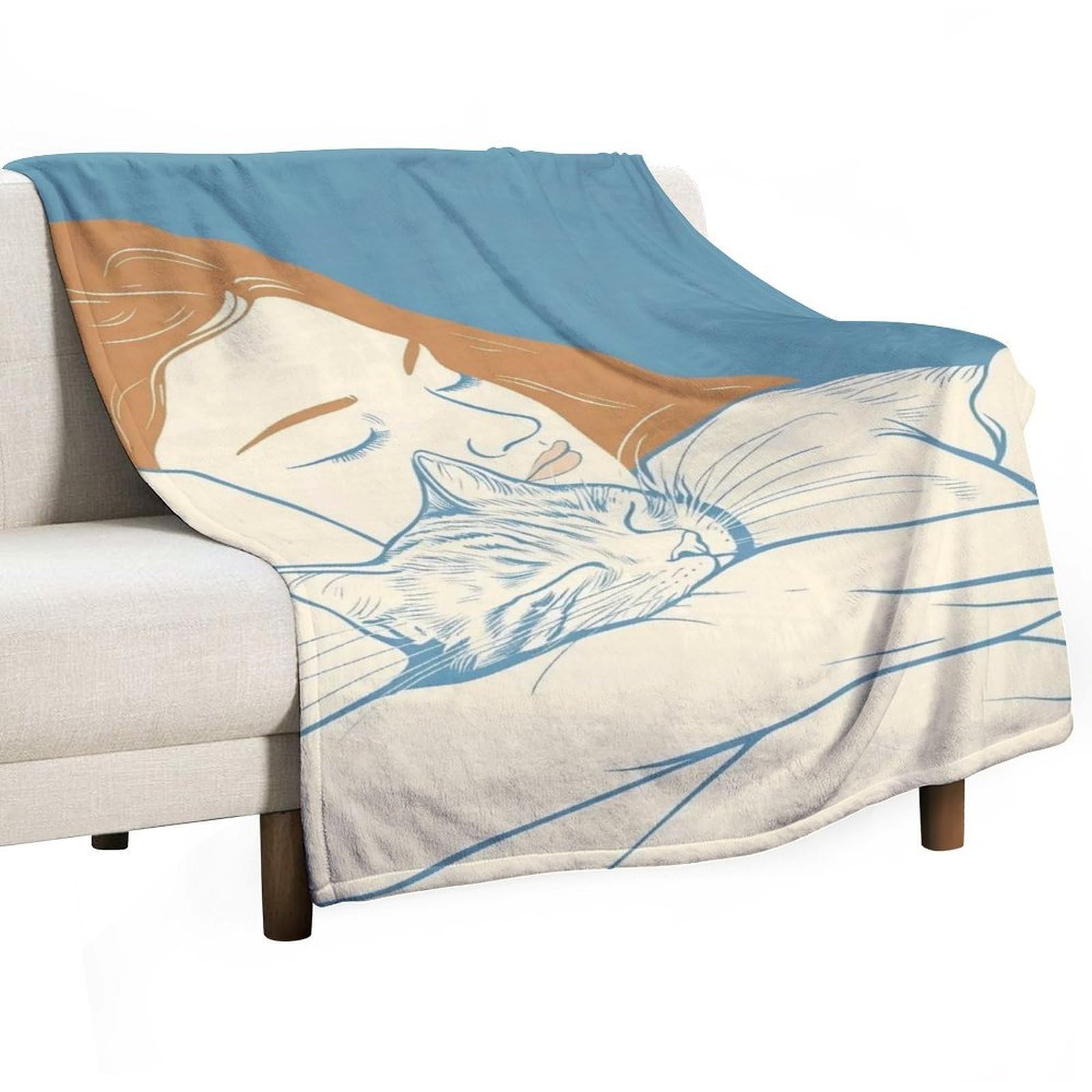 YHGSREUOH Cat And The Socialite (3) Flannel Blankets Fleece Soft Throw Lightweight Plush Gifts for Couch, Bed, Cozy Sofa Plush, Chair, Lovers 32x48inch(80x120cm)
