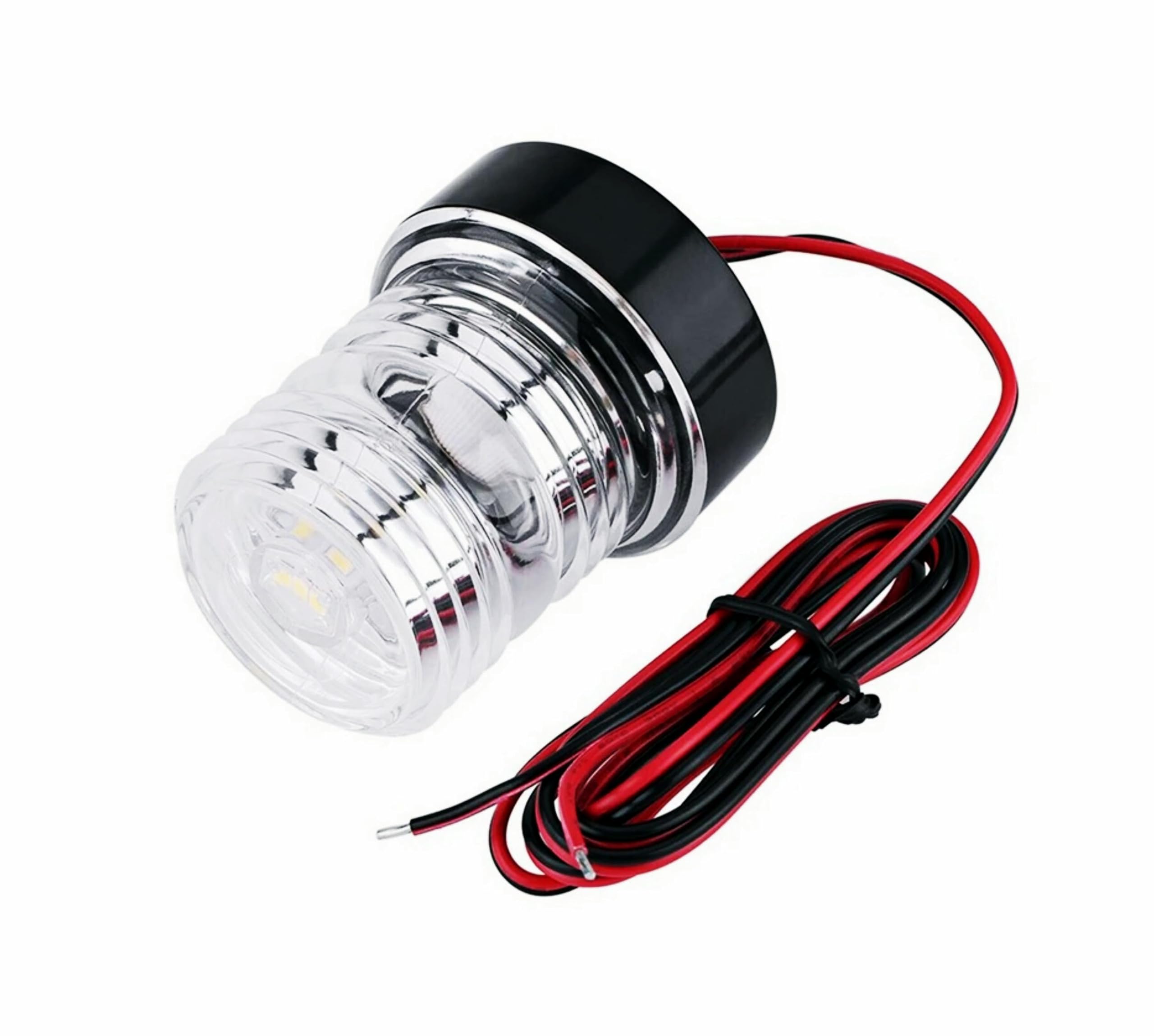Generic 1Pc Navigation Lighting Boat LED Light 12V 24V Anchor Lamp Yacht Stern Light,360 Degree 3 Color All Round Waterproof Boat Light Yacht Sailing Lamp (White)