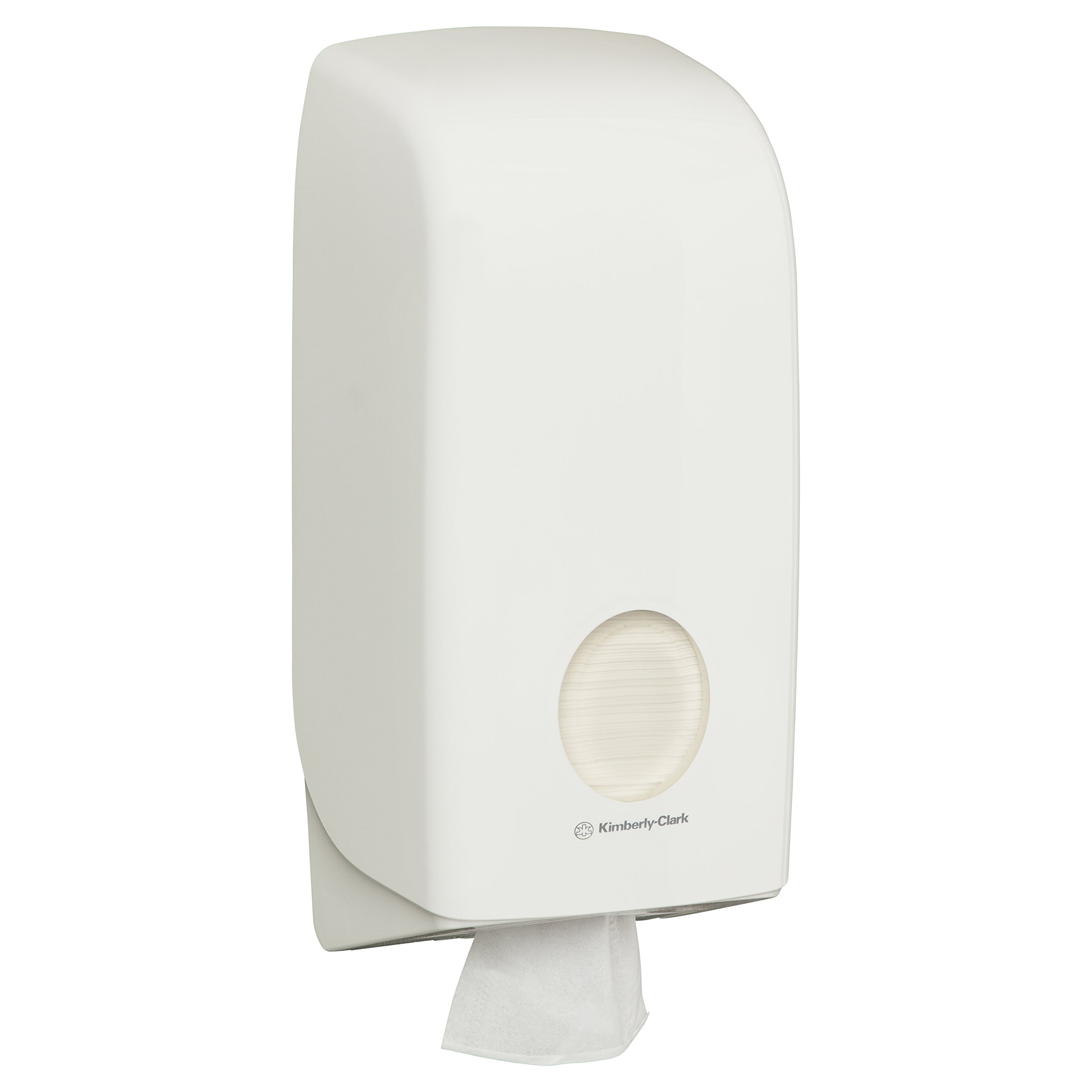 Distributeur de papier toilette plié Aquarius 6946 - 1 x distributeur blanc de papier toilette feuille à feuille