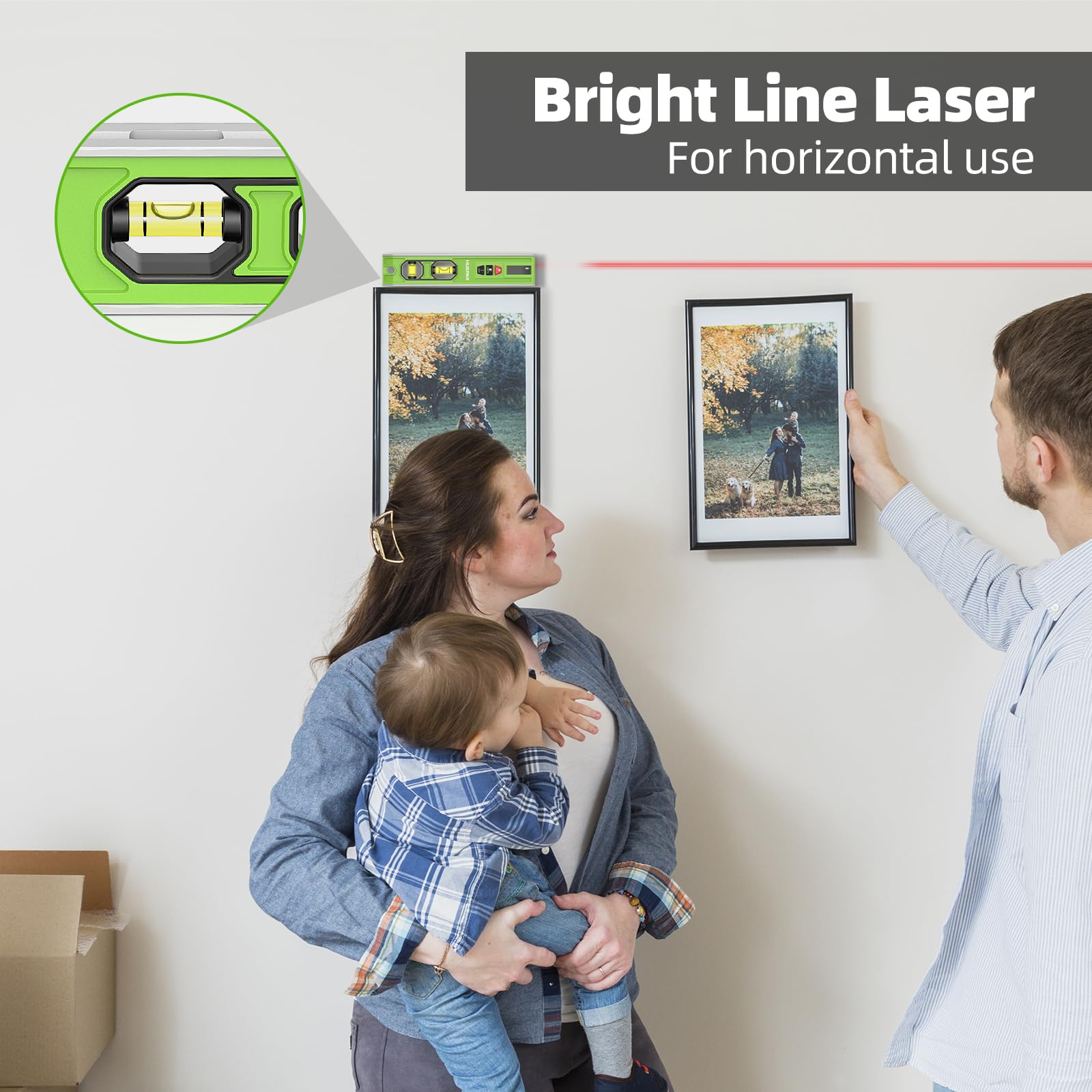 Huepar 3-in-1 Laser Level - Level, Measure, Align -3