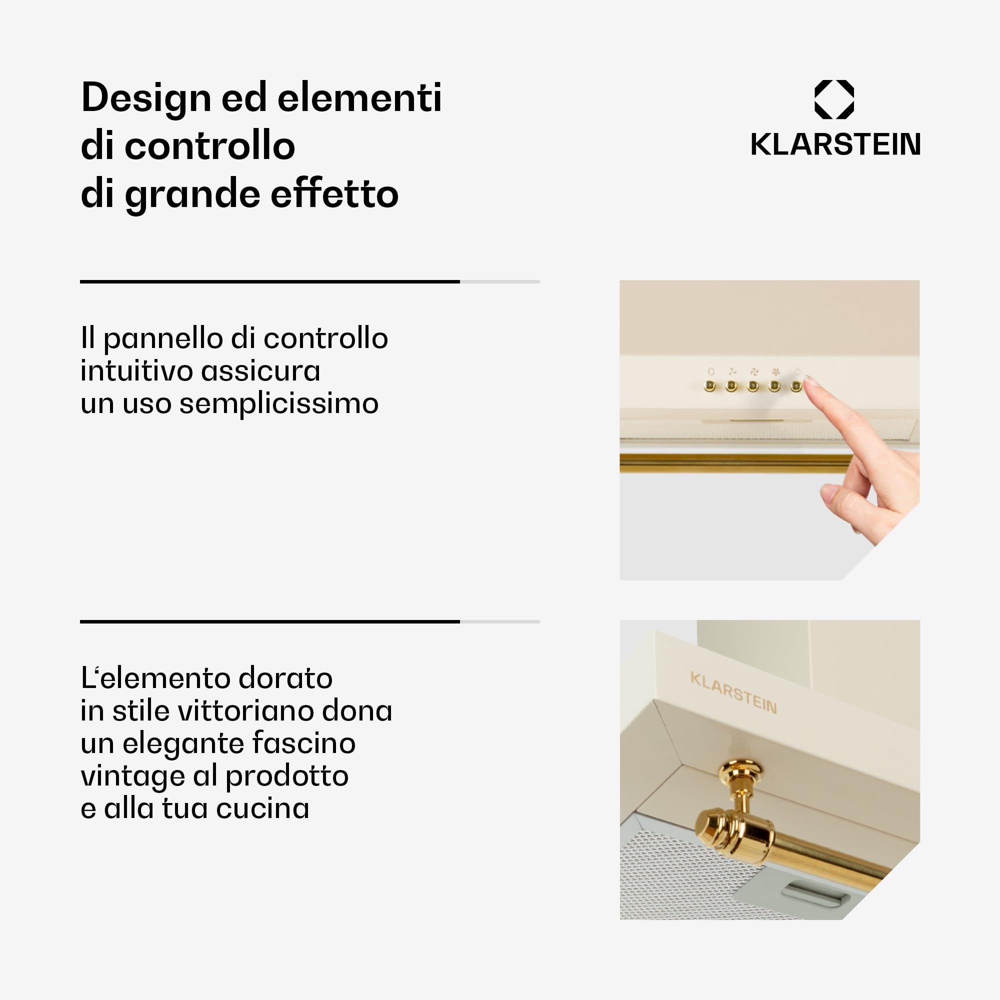 Klarstein Cappa Aspirante 90 cm, Cappa Cucina 90cm, Ventola Cappa Cucina in Acciaio Inox a Parete, 591.5m³/h, LED, Cappa Aspirante Filtrante Classe A, Cappa Aspirante Cucina con Filtro per Cappa