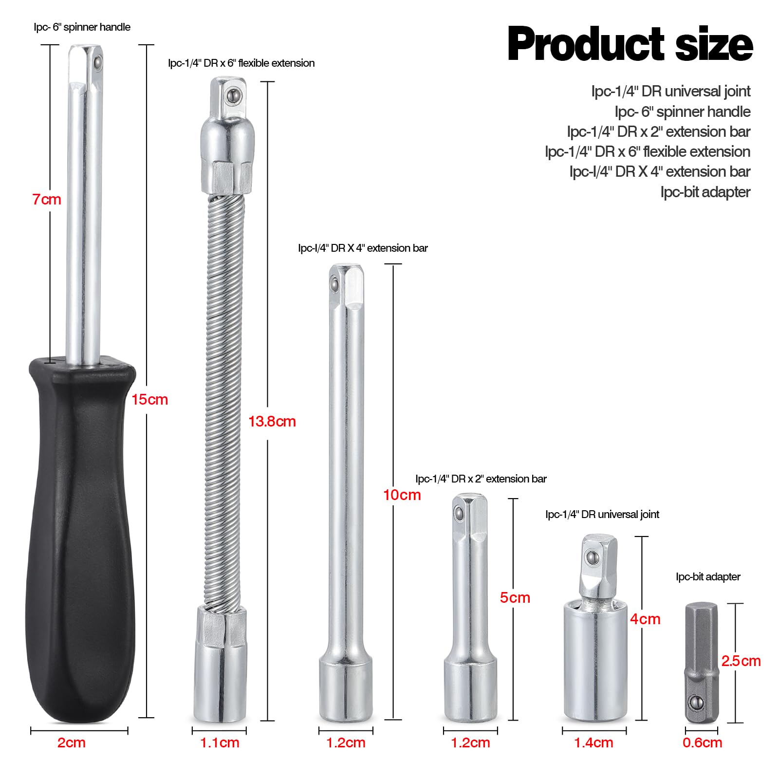 LLNEDL 46 stuks 1/4 Drive Socket Set & Tool Sets, ratelsleutel Set met Bit Socket Set Metrisch en Verlengstang voor DIY, Autoreparatie en Huishouden met Opbergkoffer (zwart LLNEDL 46 stuks 1/4 Drive Socket Set & Tool Sets, ratelsleutel Set met Bit Socket Set Metrisch en Verlengstang voor DIY, Autoreparatie en Huishouden met Opbergkoffer (zwart