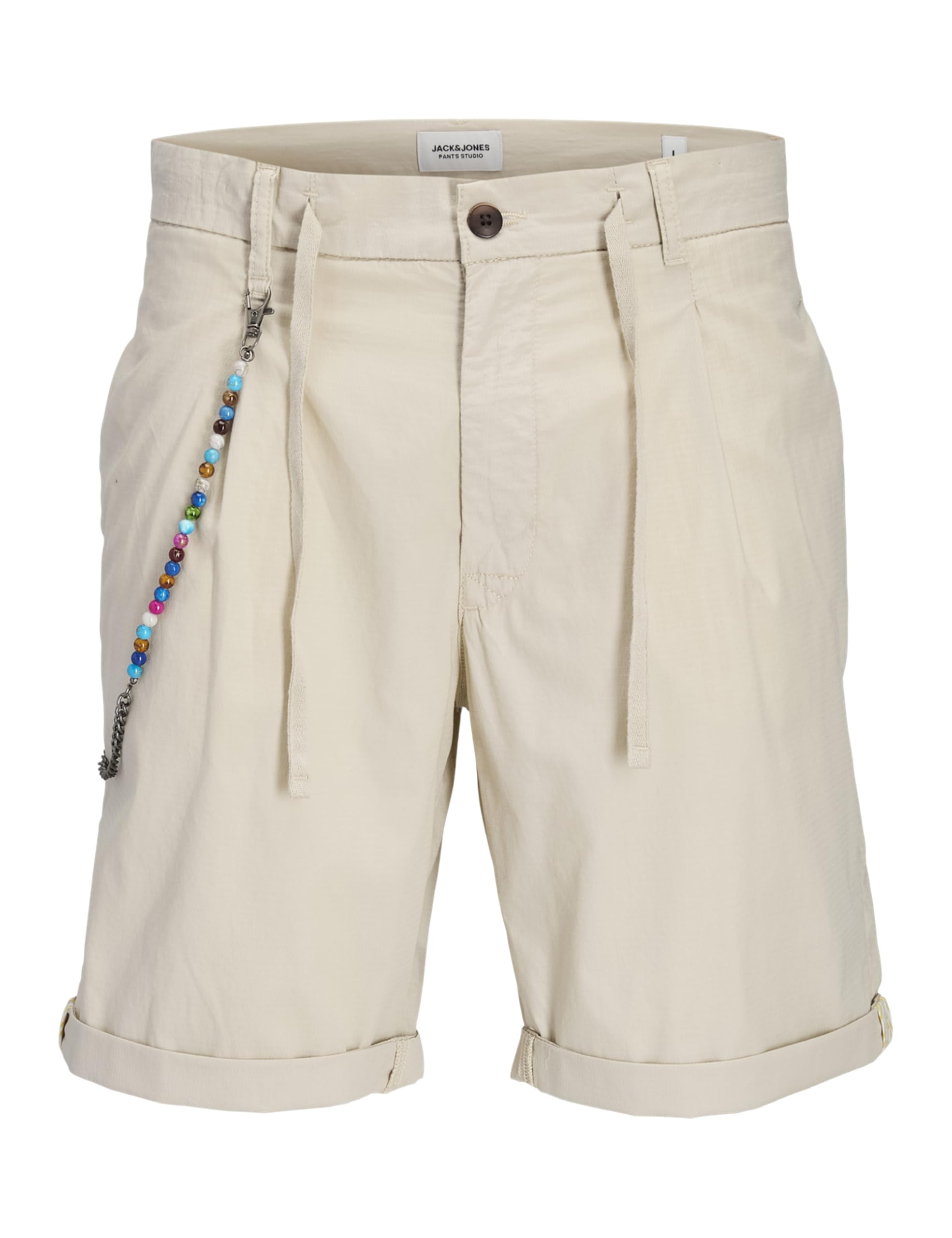 JACK & JONES Men's Jpstace Emilio Pleated Chino Shorts SRT, Peyote, S