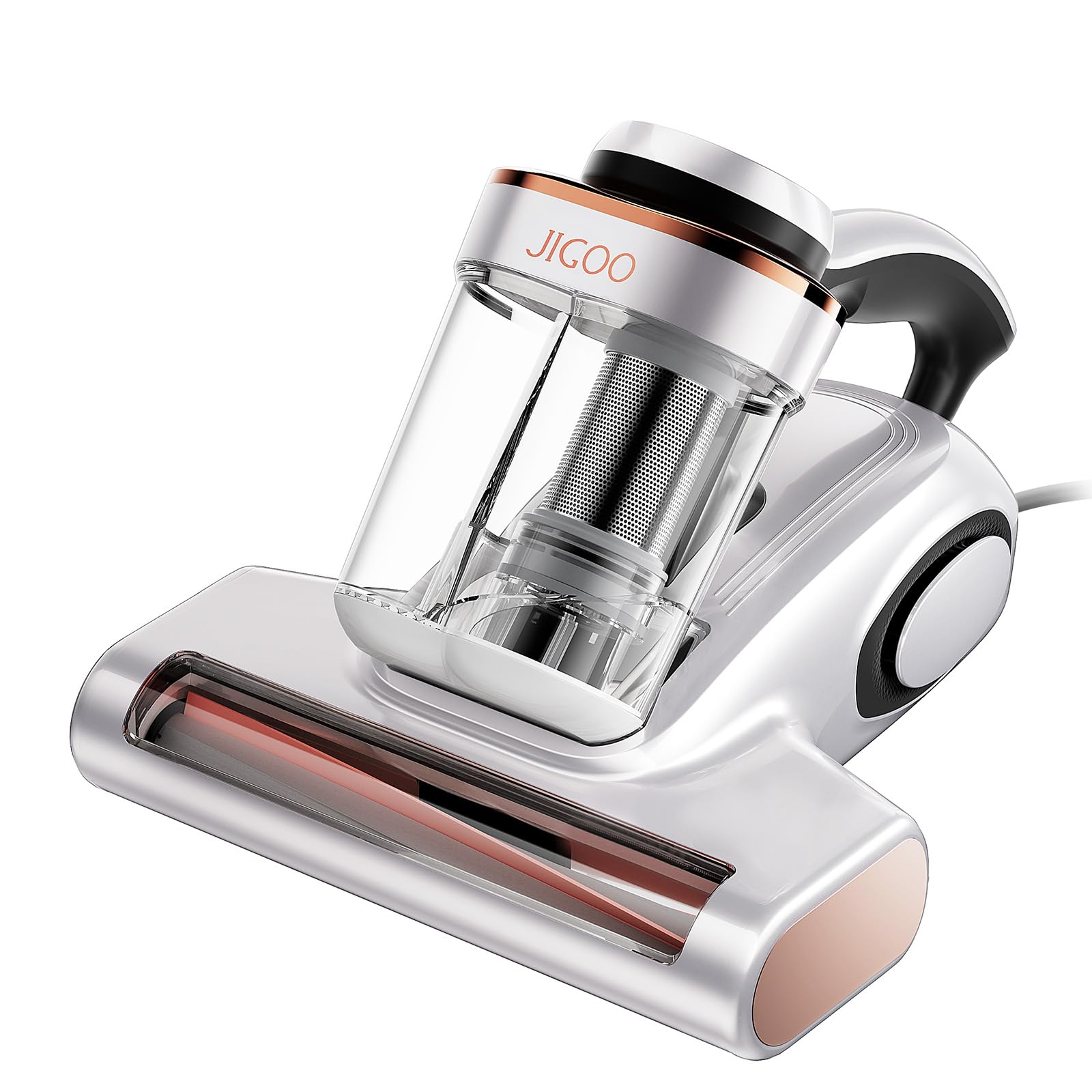 JIGOO J300 Battimaterasso,500W Aspiratore portatile intelligente per materassi, Aspirapolvere antiacaro con luce UV, rimuove il 99,9% degli allergeni, per materassi, letti, divani e mobili imbottiti
