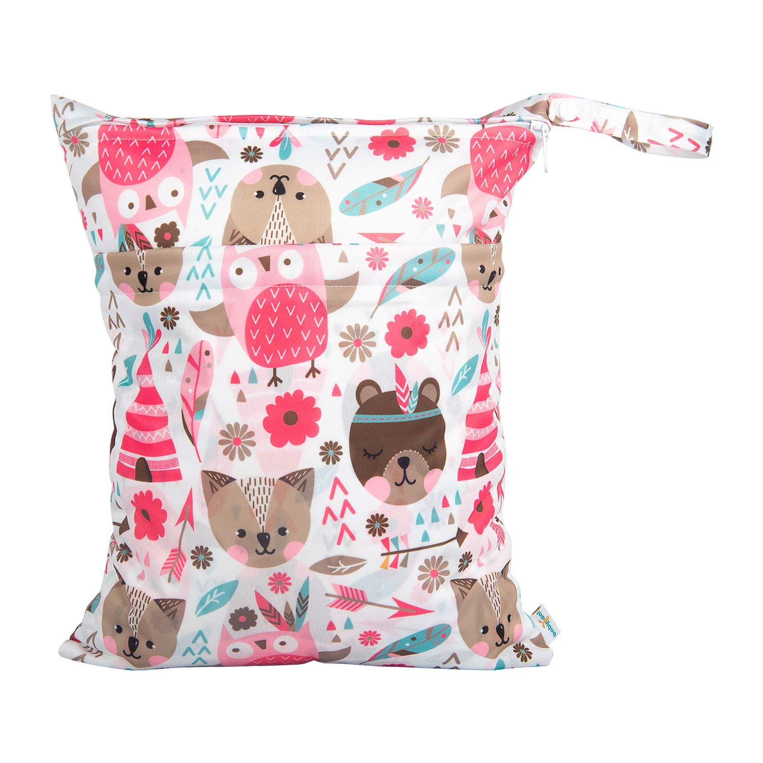 Babygoal - Bolsas húmedas y secas para pañales de Tela para bebé, Bolsas de Viaje Lavables, Playa, Piscina, Bolsa de Gimnasio para Trajes de baño y Ropa húmeda con 2 Bolsillos