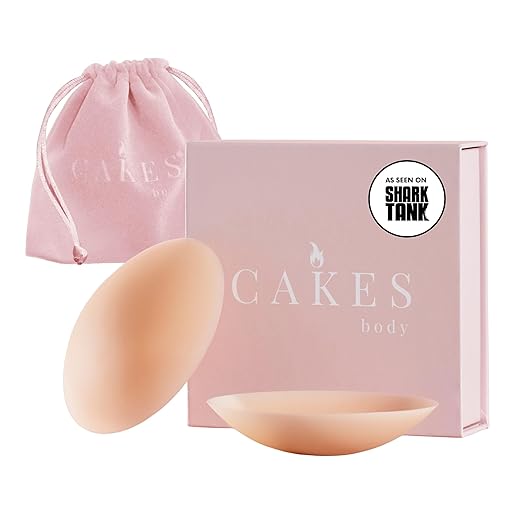 CAKES Body® Grippy Non-Adhesive Silicone Nipple Covers for Women (NO STICKY ADHESIVE) - Reusable, Silicone (Circle)