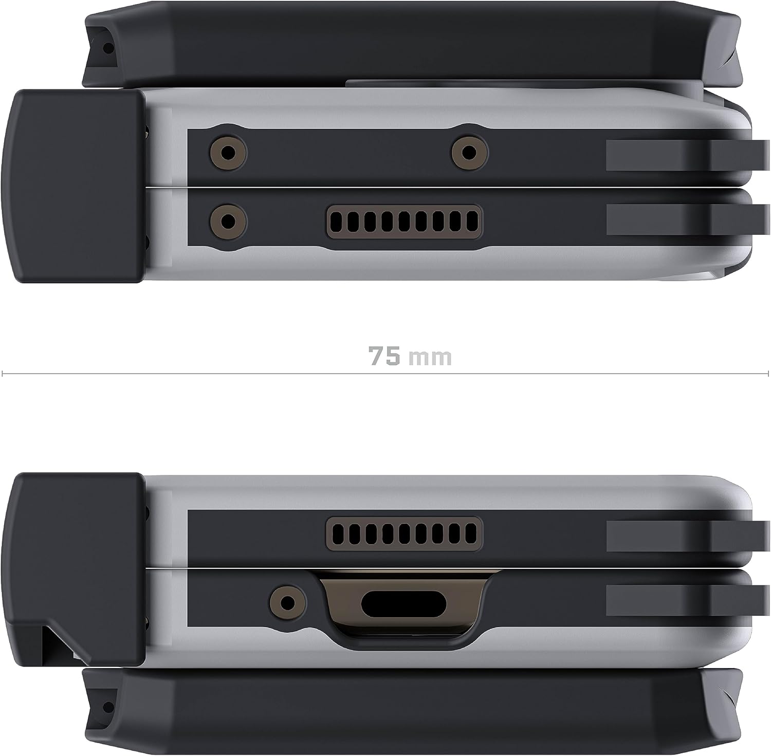 Ghostek EXEC Galaxy Fold5 Wallet Case with Detachable Magnetic Credit Card Holder and Hinge Protection Supports Wireless Charging Phone Cover Designed for 2023 Samsung Galaxy Z Fold 5 (7.6inch) (Gray)