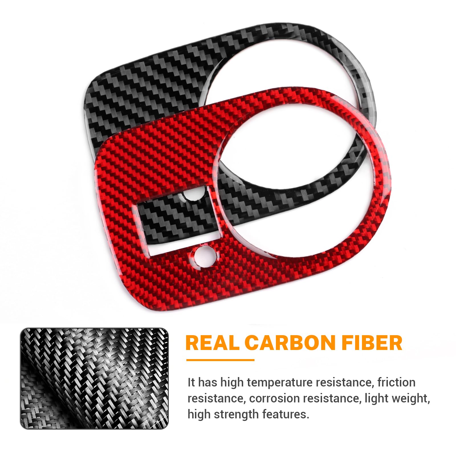 KUNGKIC Fibra Carbono Cubierta Faro para Seat León Mk2 1P 2005-2012 | Fibra de carbono, Accesorios decorativos interior, Incluye regalo