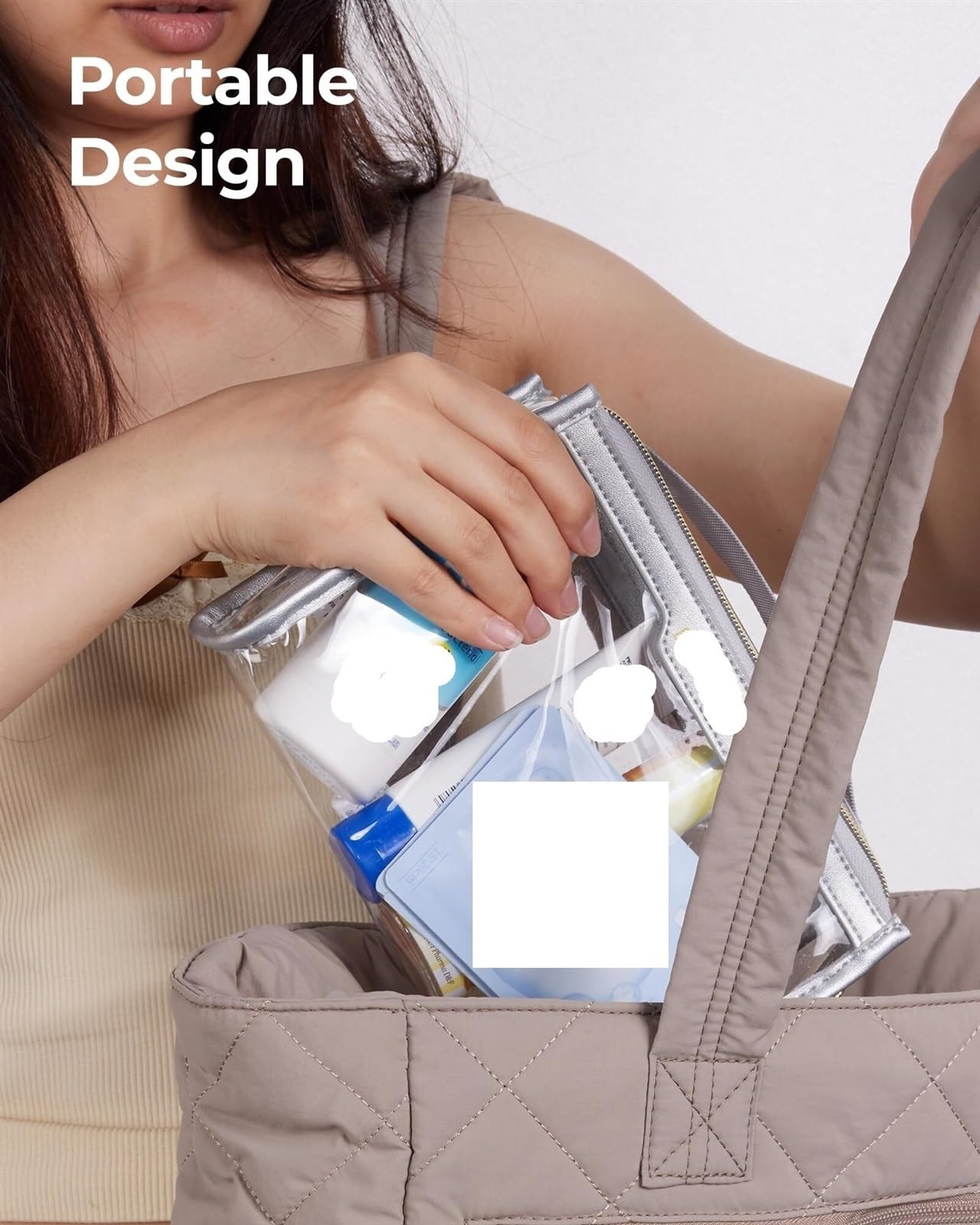 Kulturtasche Schminktasche Kulturbeutel, Transparente Reise-Kosmetiktasche, for Männer Und Frauen, Handgepäck, Reiseutensilien, Aufbewahrungstasche Waschtasche Kosmetiktasche(G)