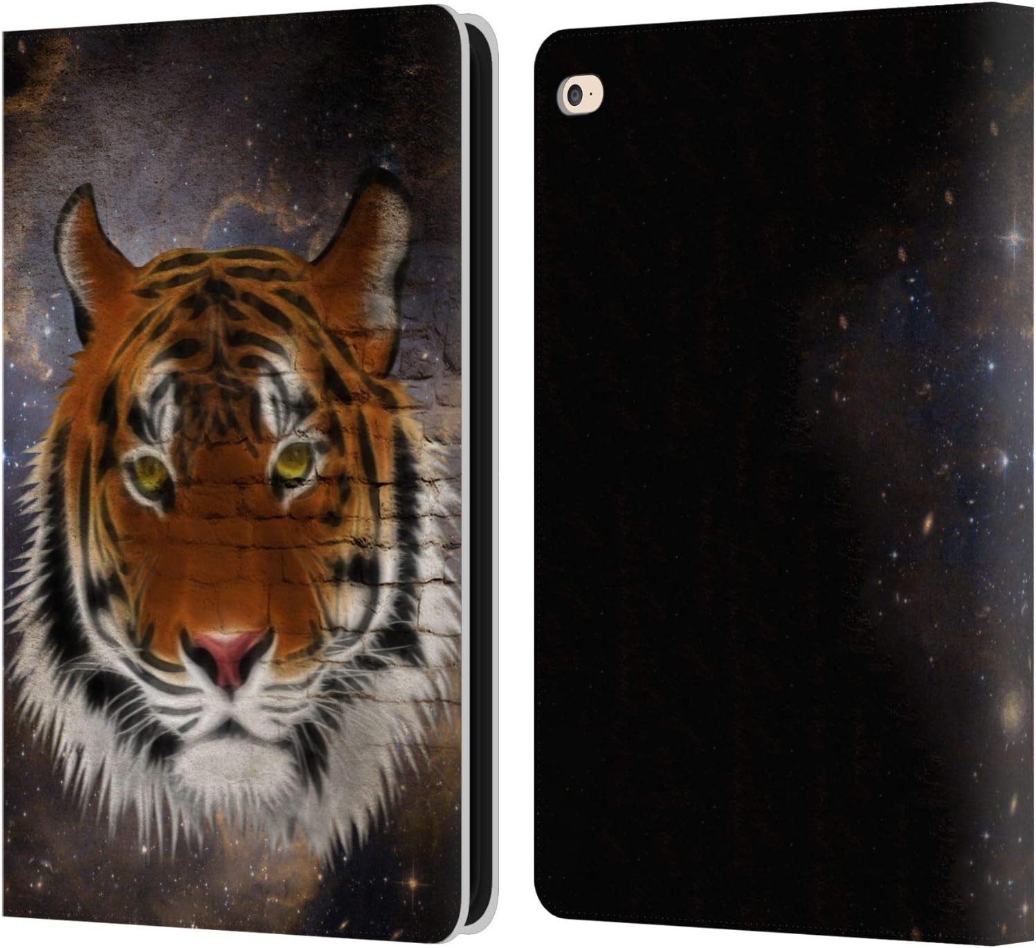 Head Case Designs Officially Licensed Simone Gatterwe Abstract Tiger Animals 2 Leather Wallet Case Compatible with Apple iPad Air 2 (2014)