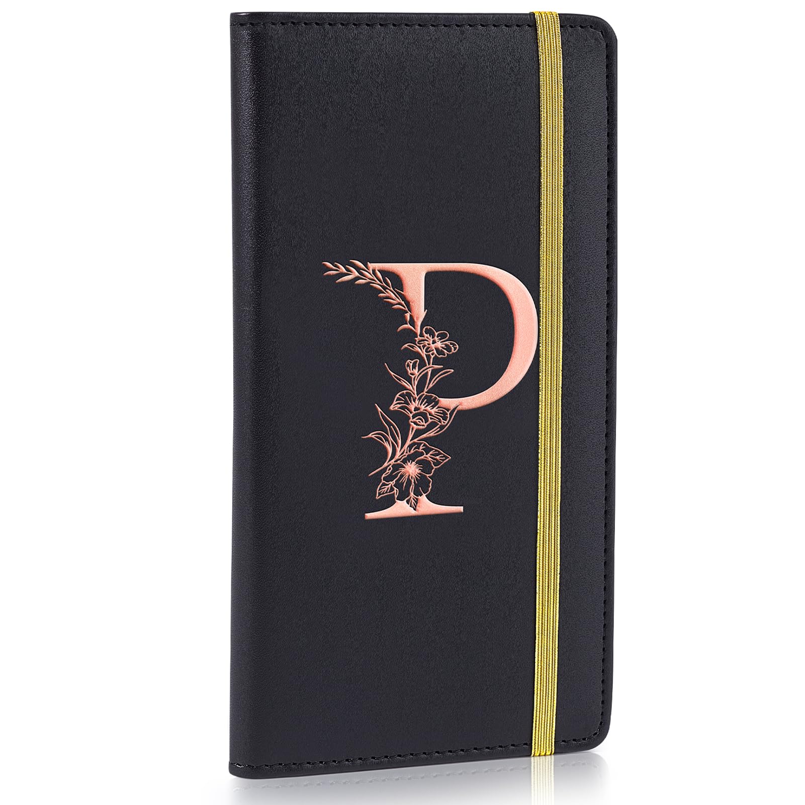 MHJY Alphabet Checkbook Cover, Slim 7.6x4.1 In RFID for Duplicate Checks