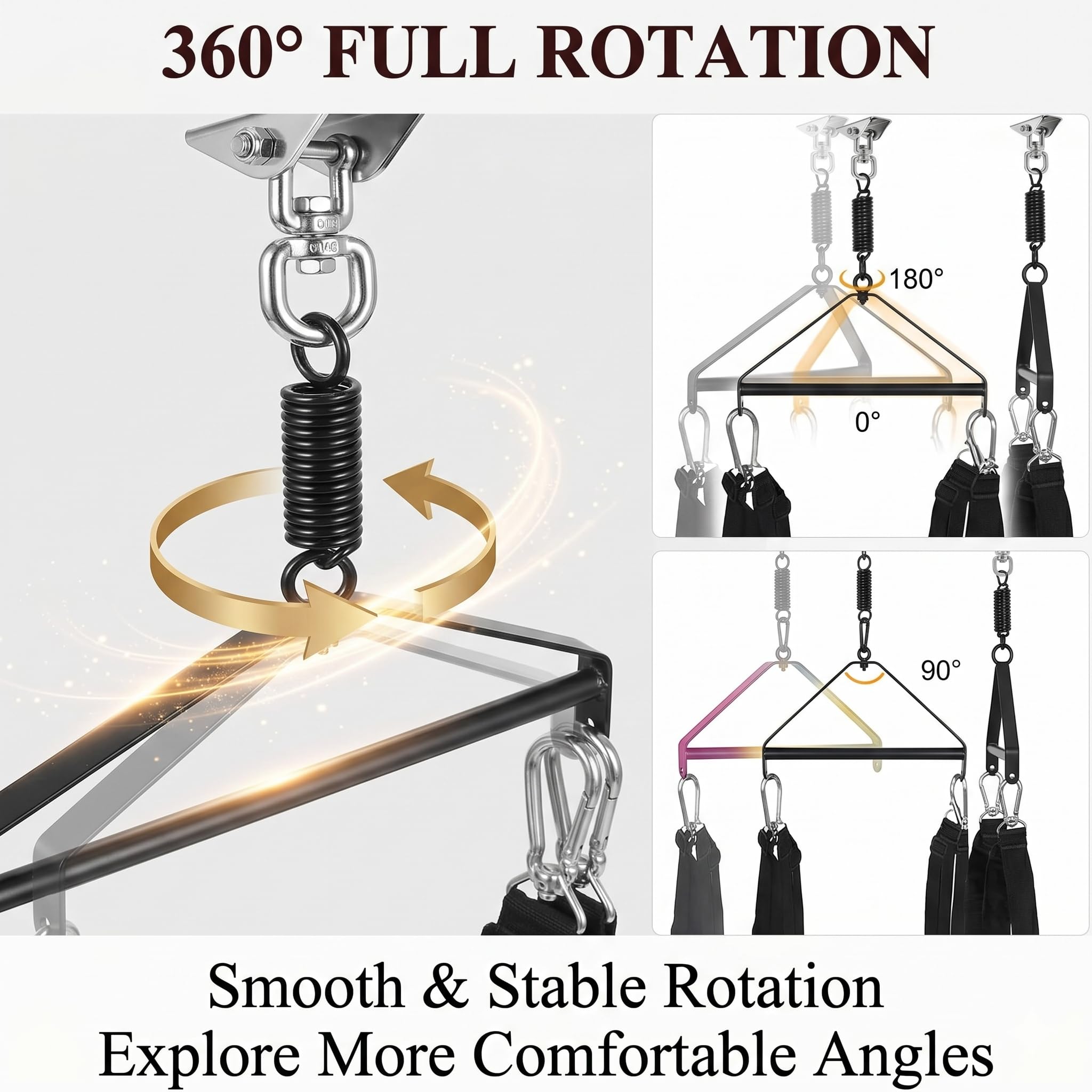 Columpio sexual para el techo, columpio sexual cómodo con almohadillas extra anchas, juego de bondage SM extra resistente, juguete sexual para parejas