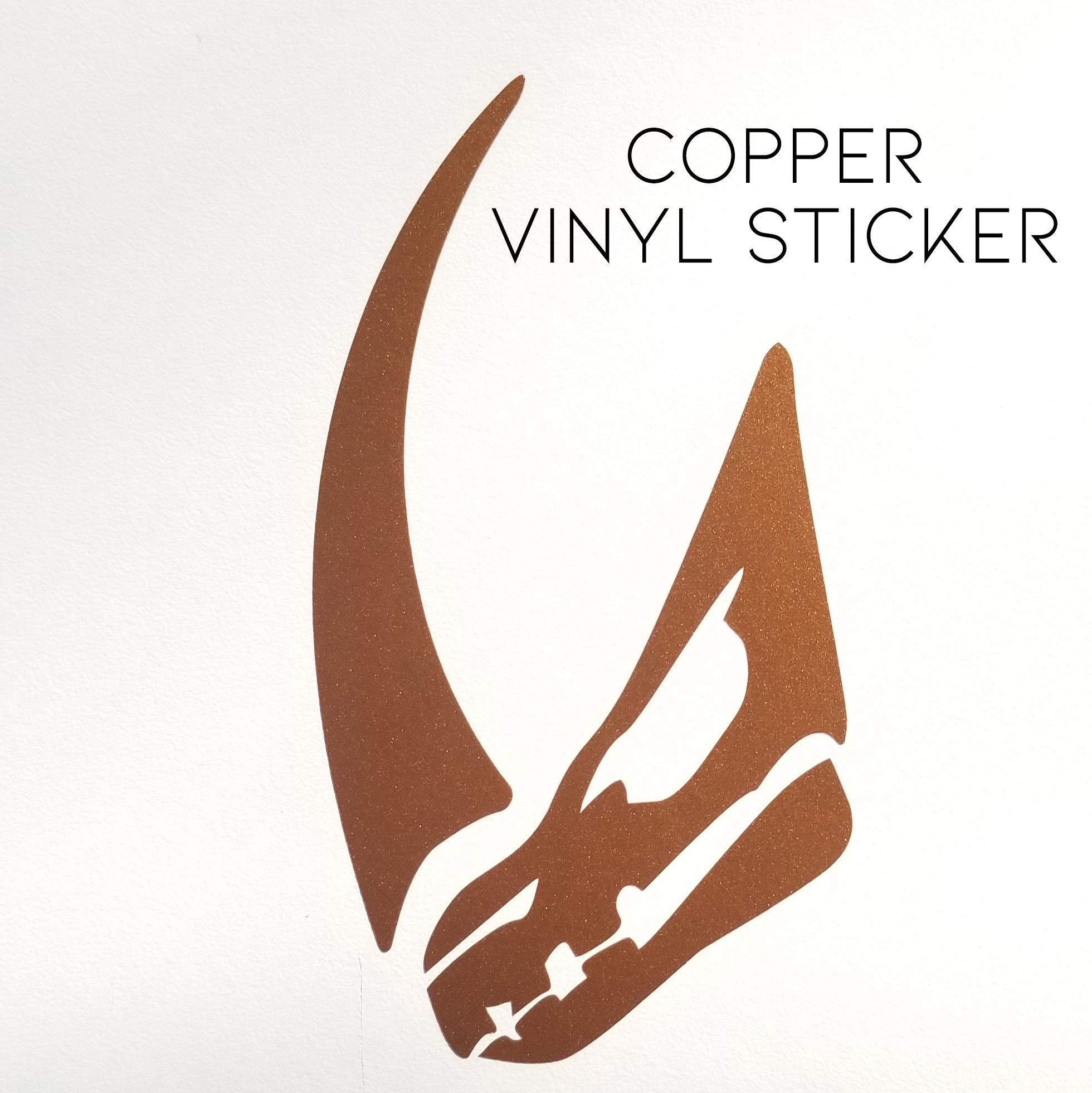 Mando Logo Mudhorn Mud horn signet vinyl decal sticker in copper
